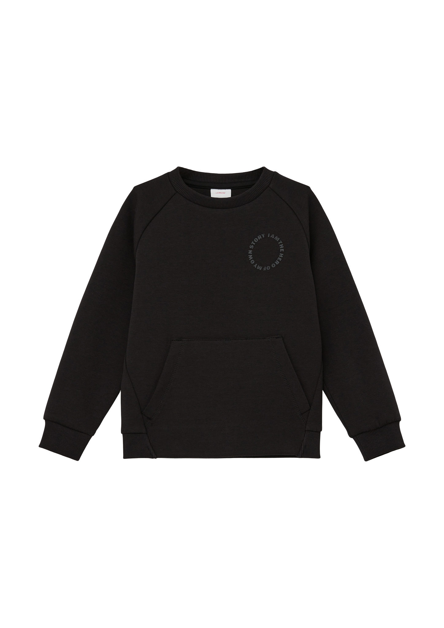 s.Oliver - Sweatshirt mit Statement-Print, Kinder, schwarz