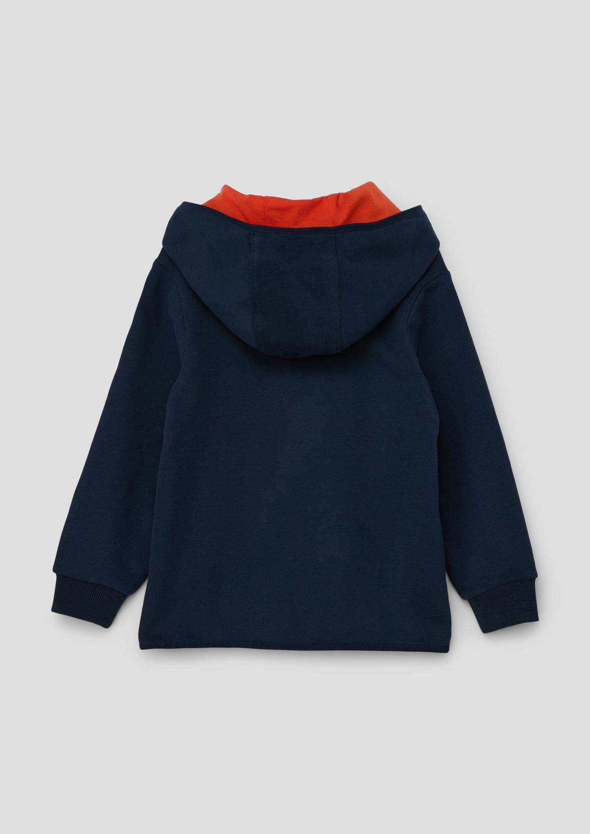s.Oliver Hooded sweatshirt with a front print