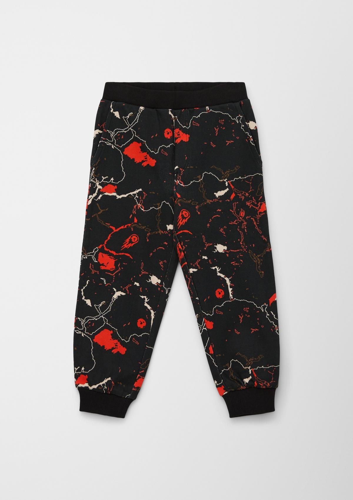 s.Oliver Tracksuit bottoms with an all-over print