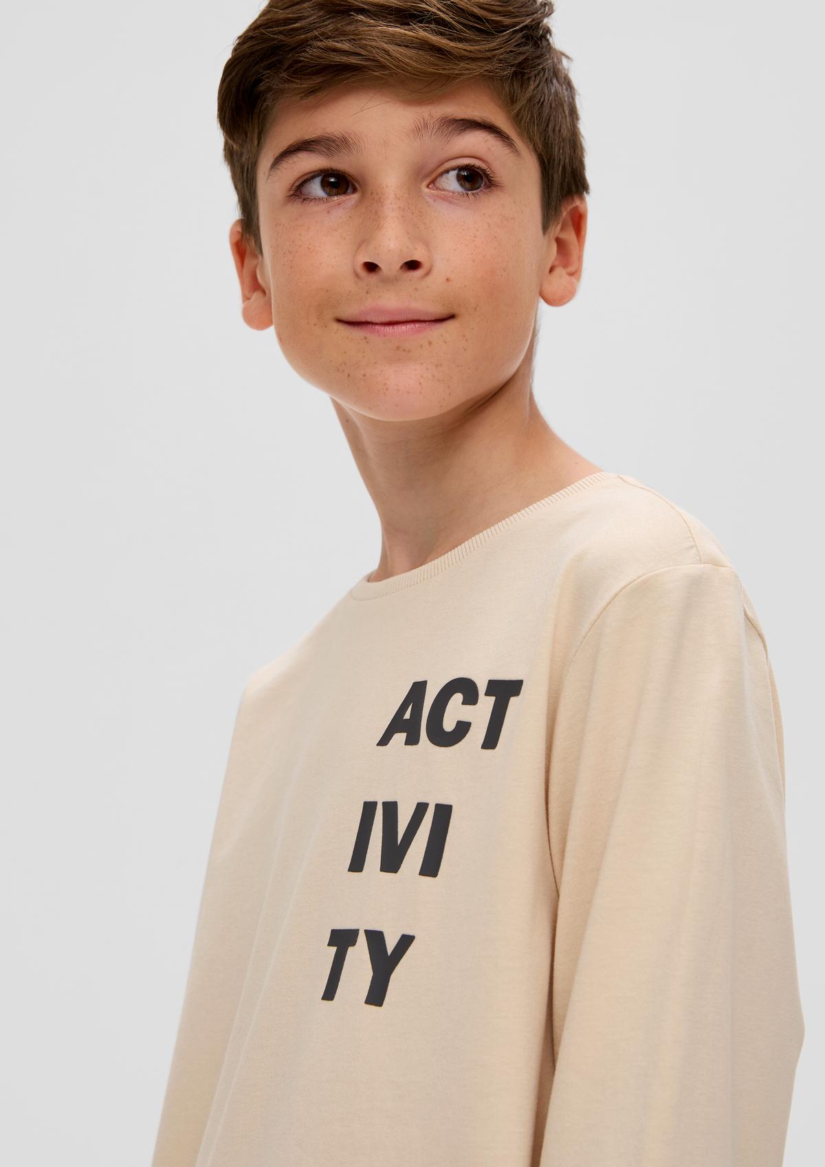 s.Oliver T-shirt à manches longues et inscription imprimée