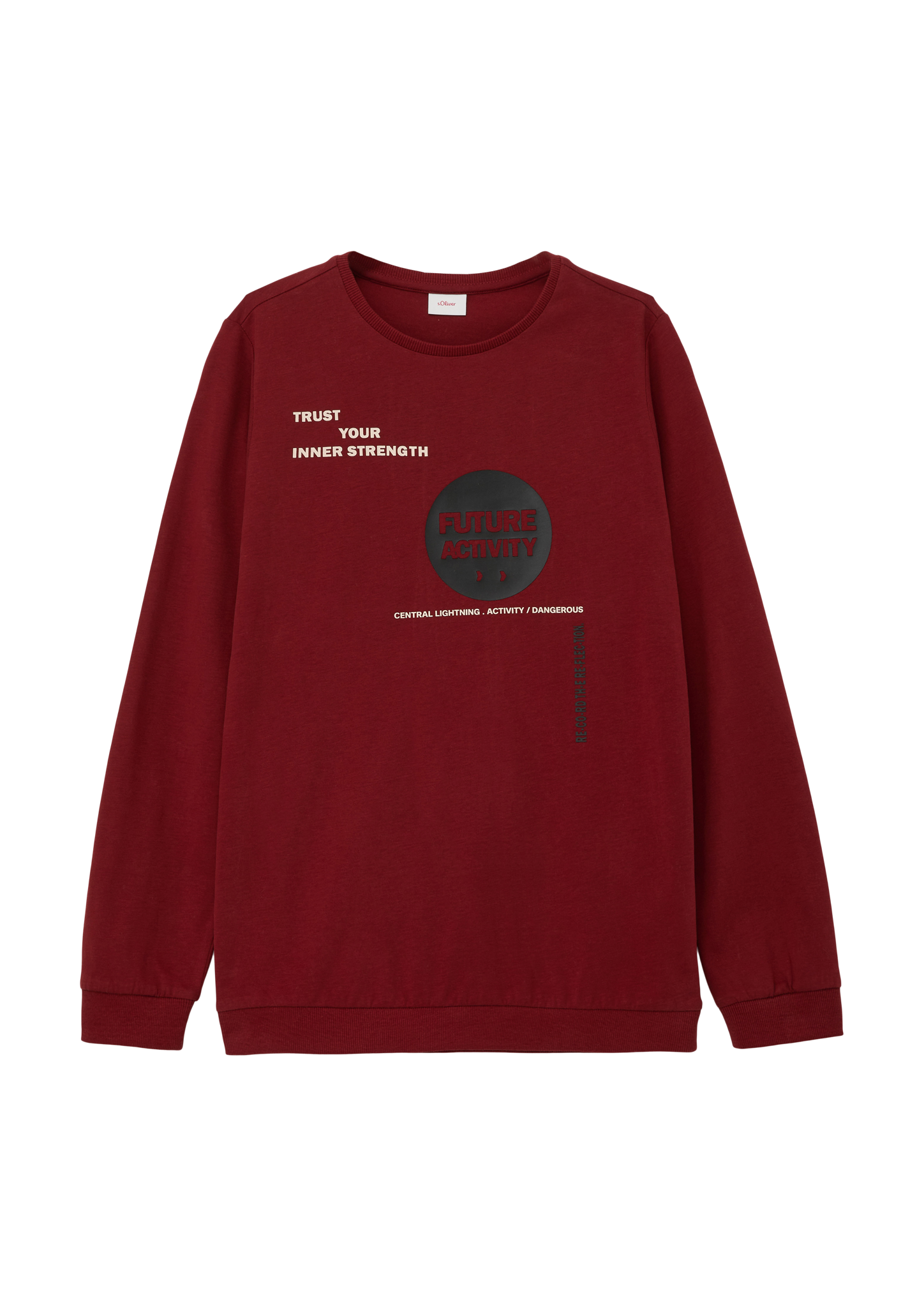 s.Oliver - Longsleeve mit gummiertem Frontprint, Jungen, rot