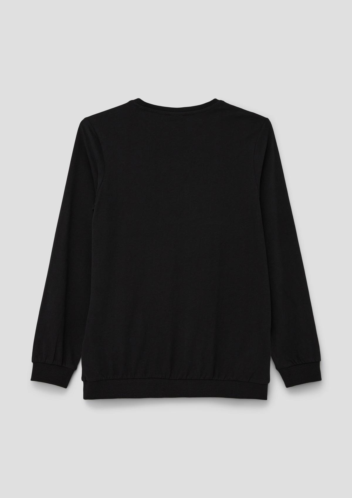 s.Oliver Long sleeve top with a rubber-coated front print
