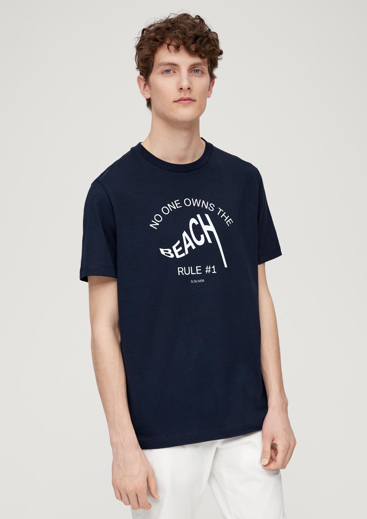 s.Oliver T-shirt en coton à imprimé sur le devant