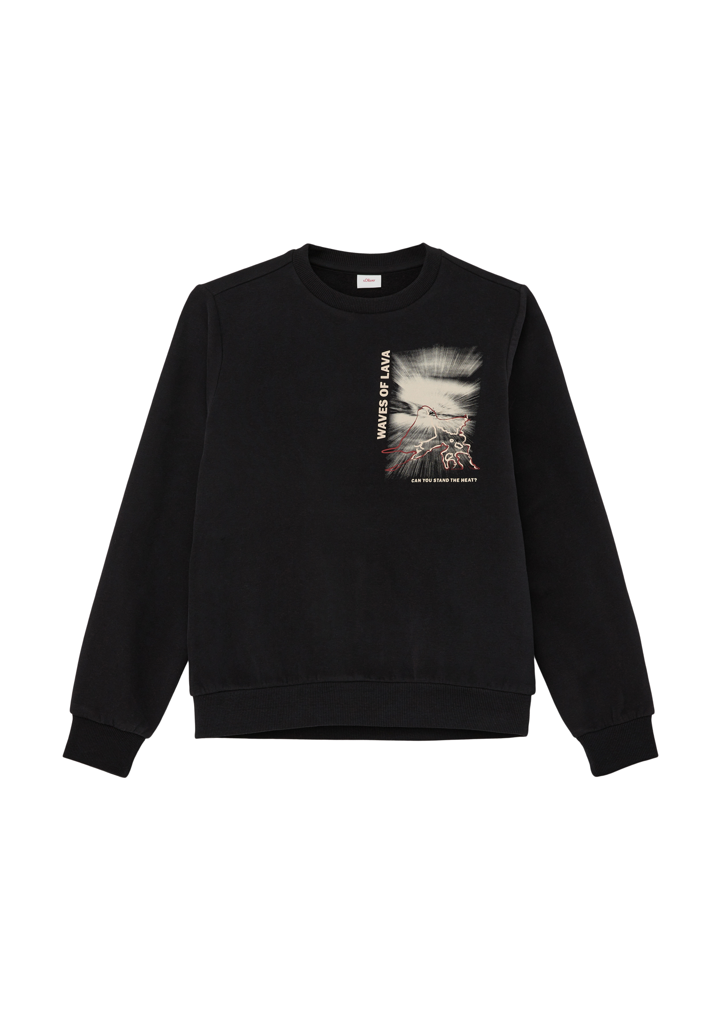 s.Oliver - Sweatshirt mit Frontprint, Jungen, schwarz