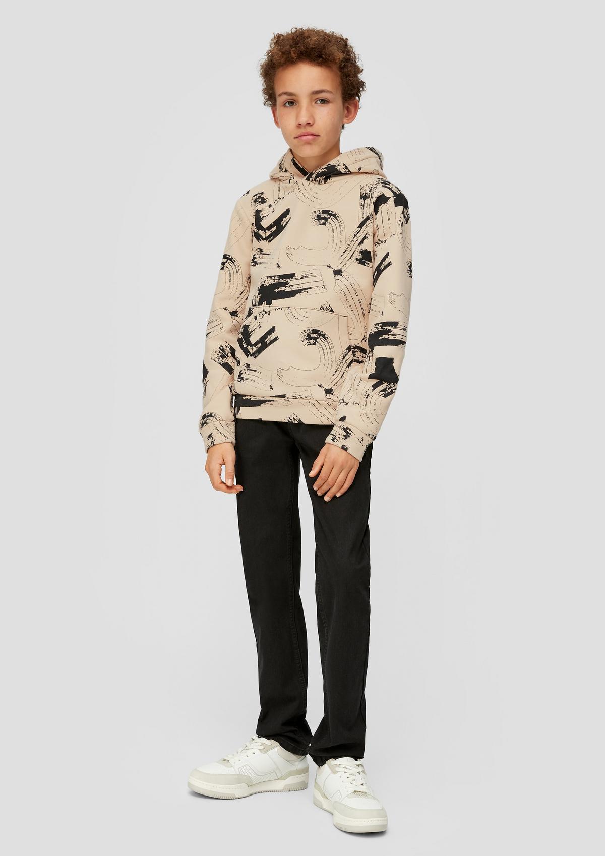 s.Oliver Hooded jumper with an all-over print