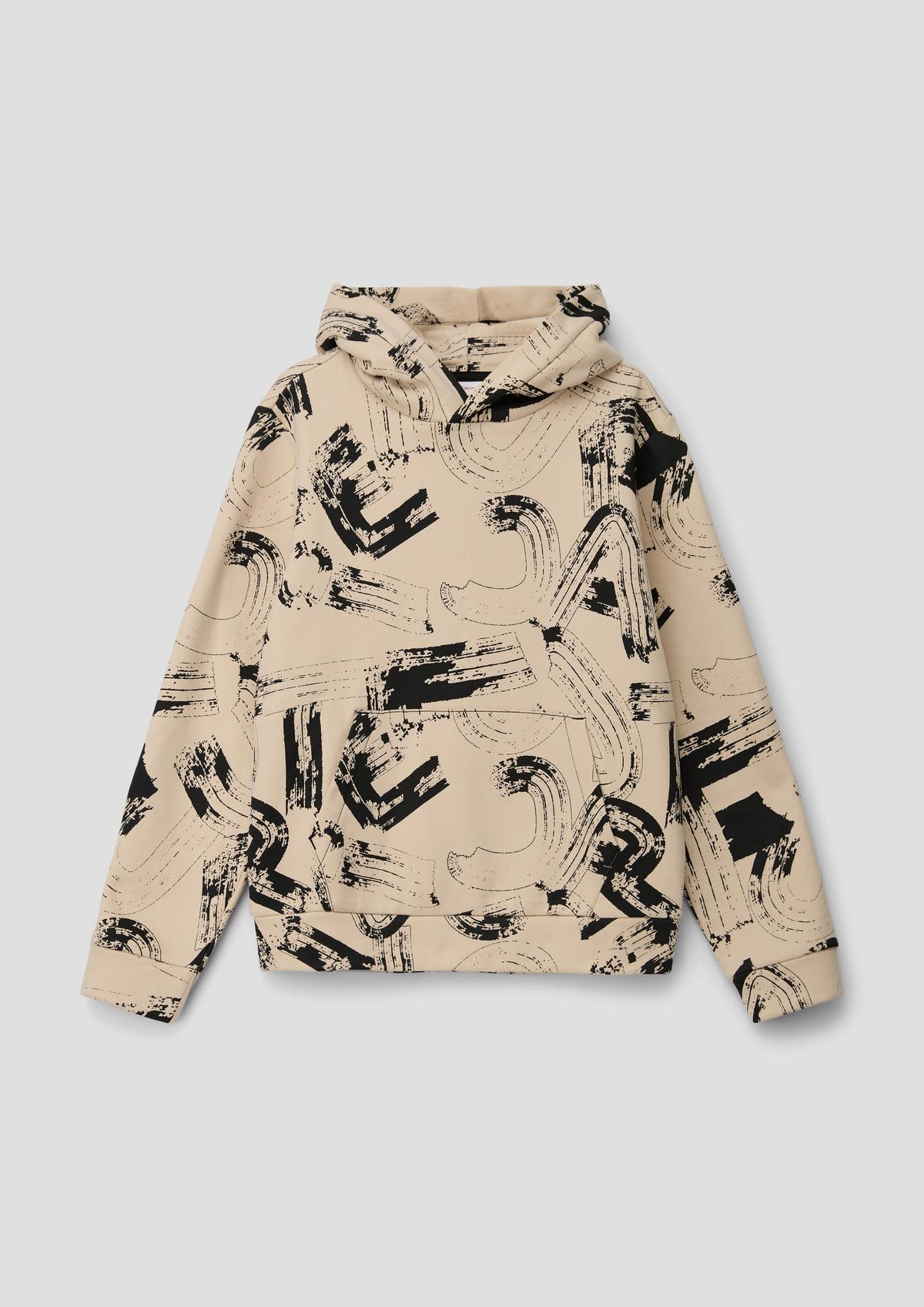 s.Oliver Hooded jumper with an all-over print