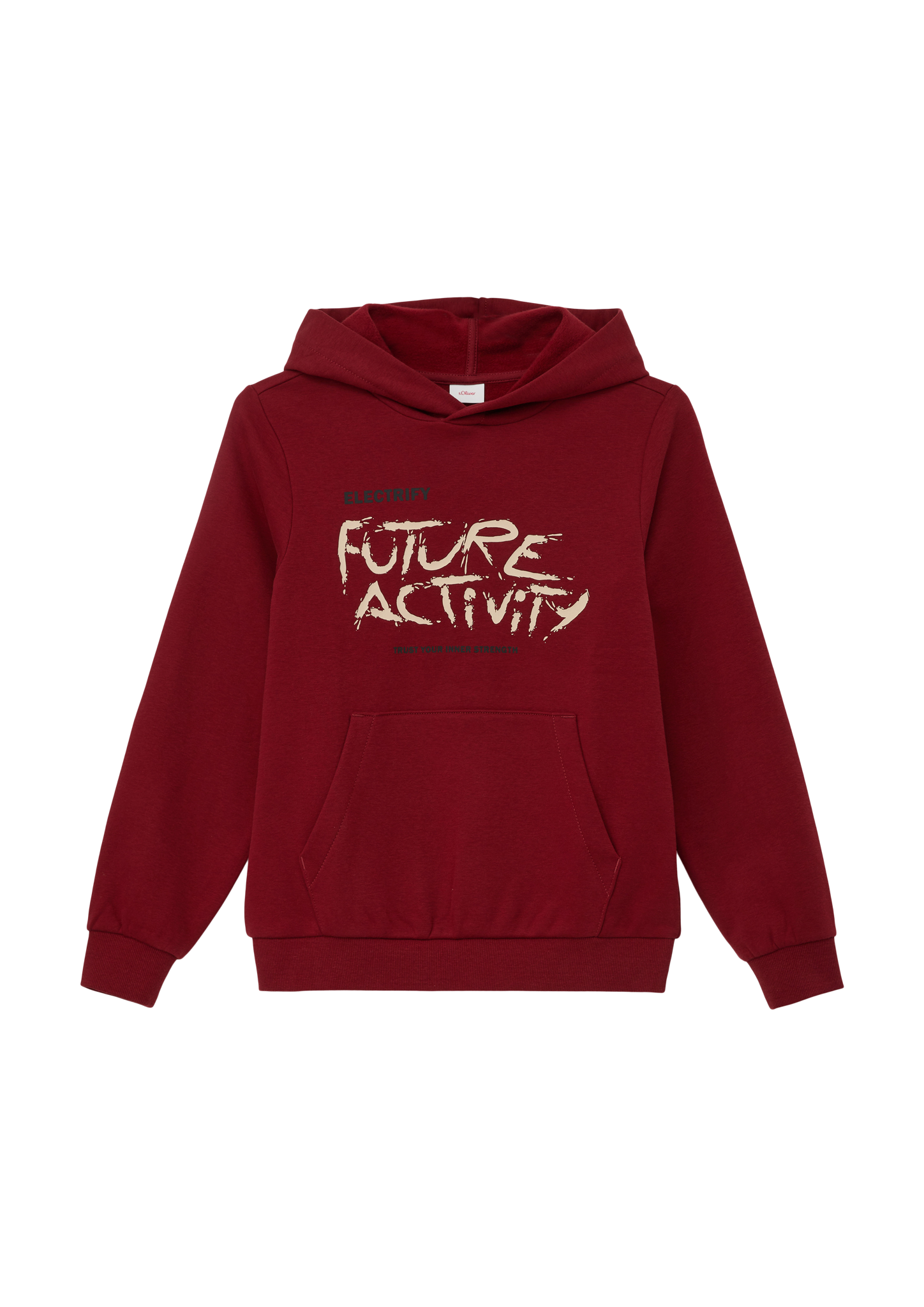 s.Oliver - Kapuzensweatshirt mit Frontprint, Jungen, rot