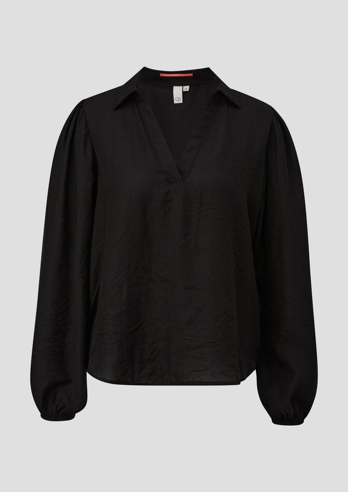 s.Oliver Blouse with puff sleeves in blended viscose