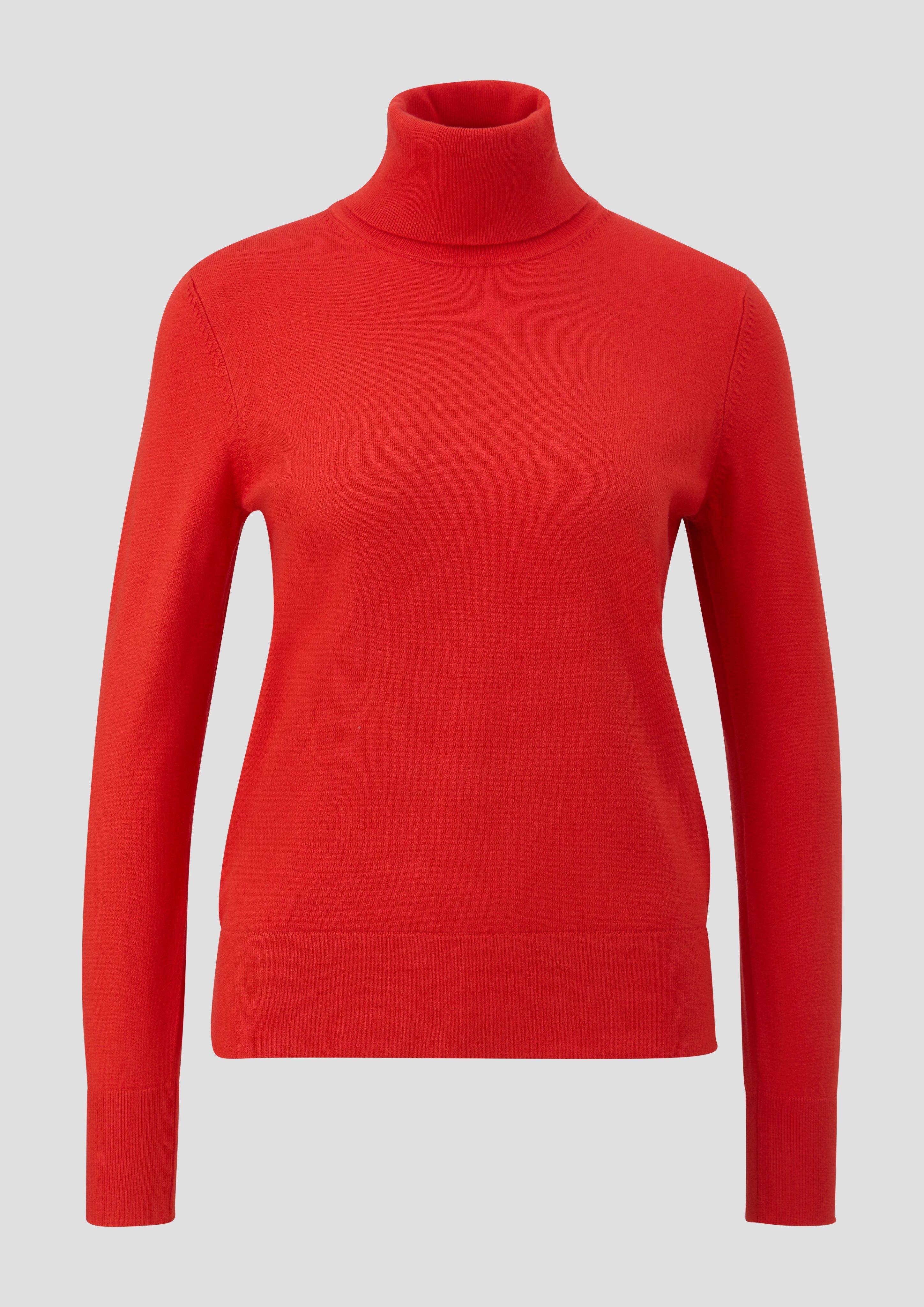 s.Oliver - Strickpullover mit Rollkragen, Damen, rot