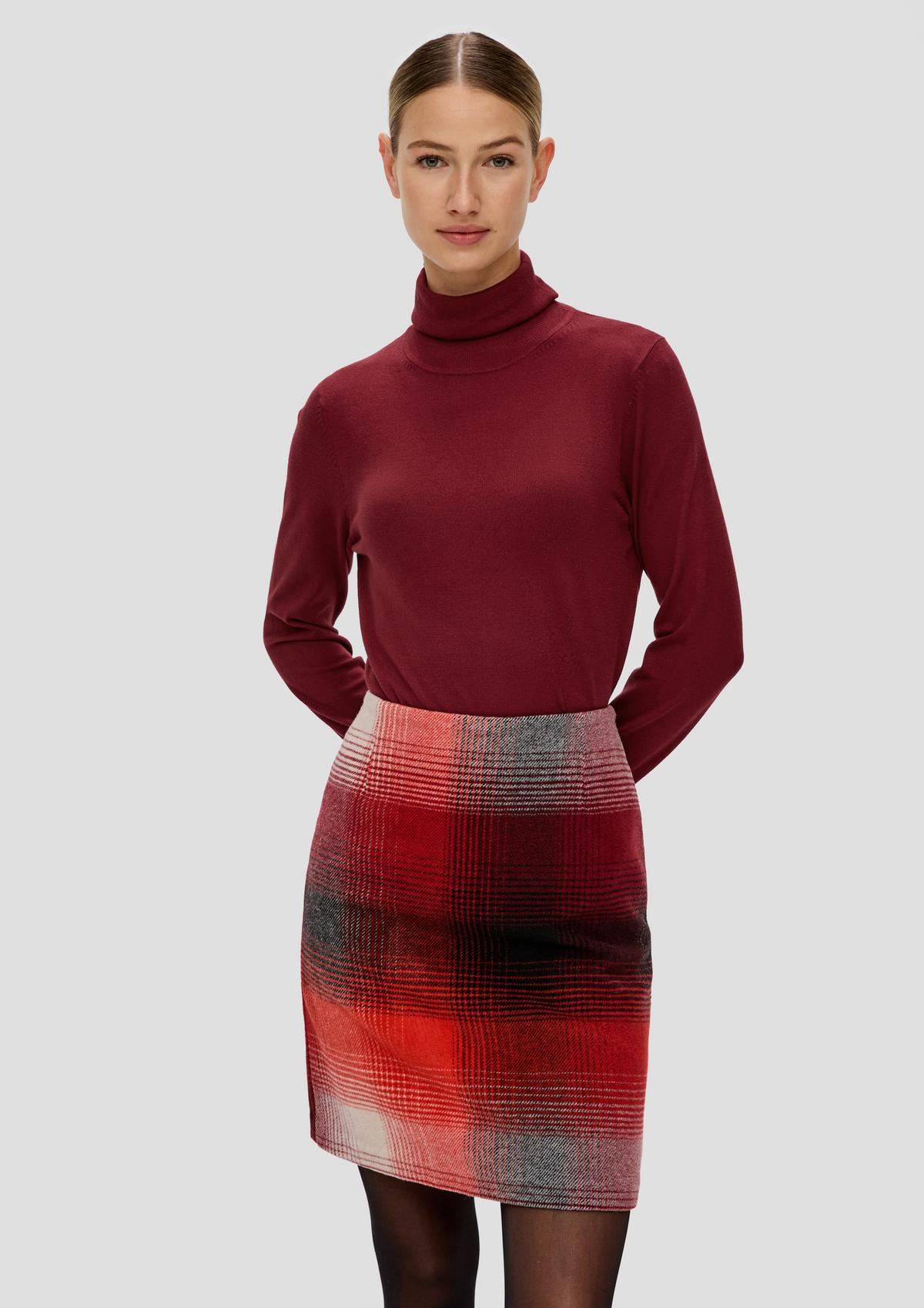 Knit jumper with a polo neck