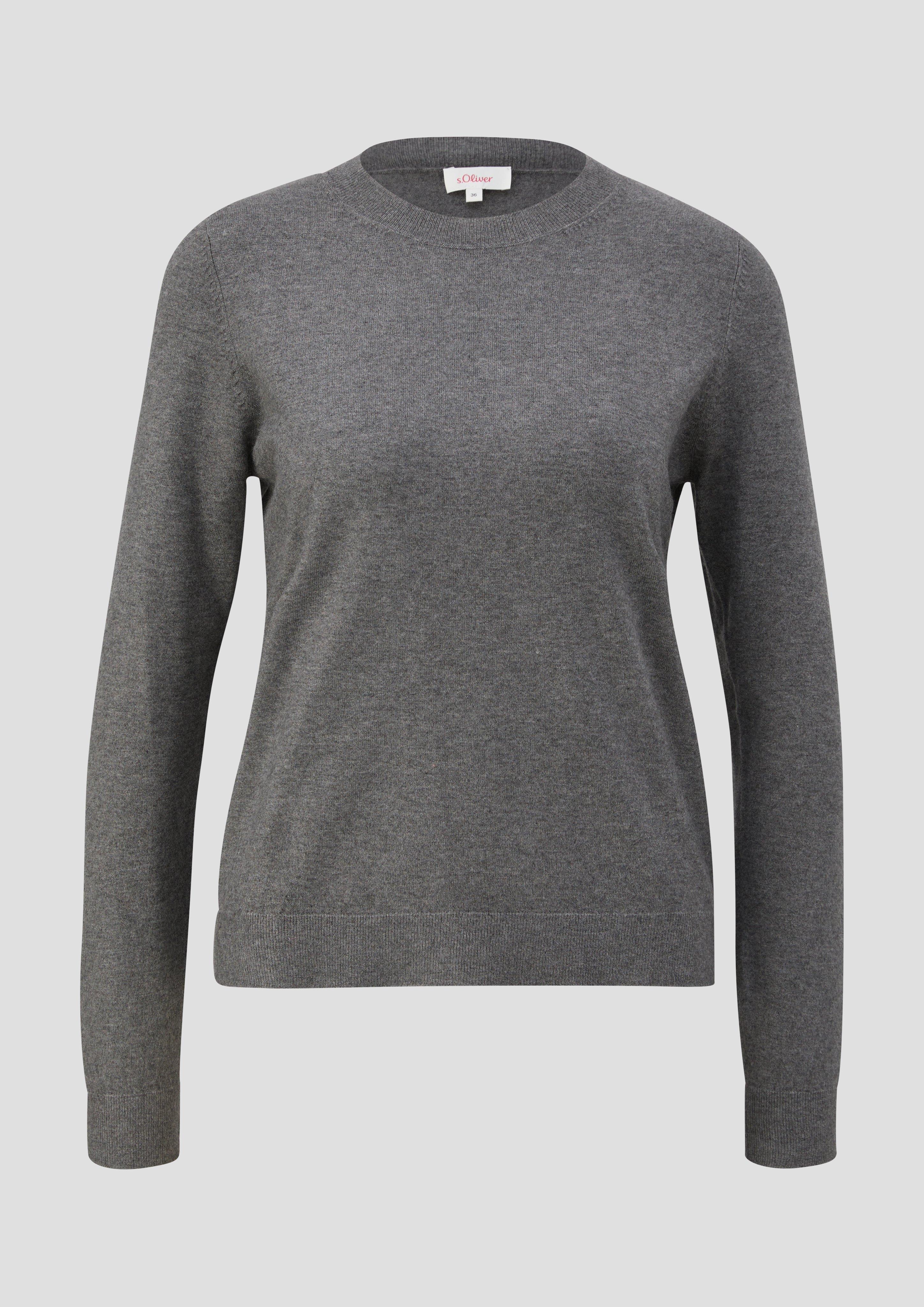 Thumbnail - s.Oliver - Feinstrickpullover aus Viskosemix, Damen, grau