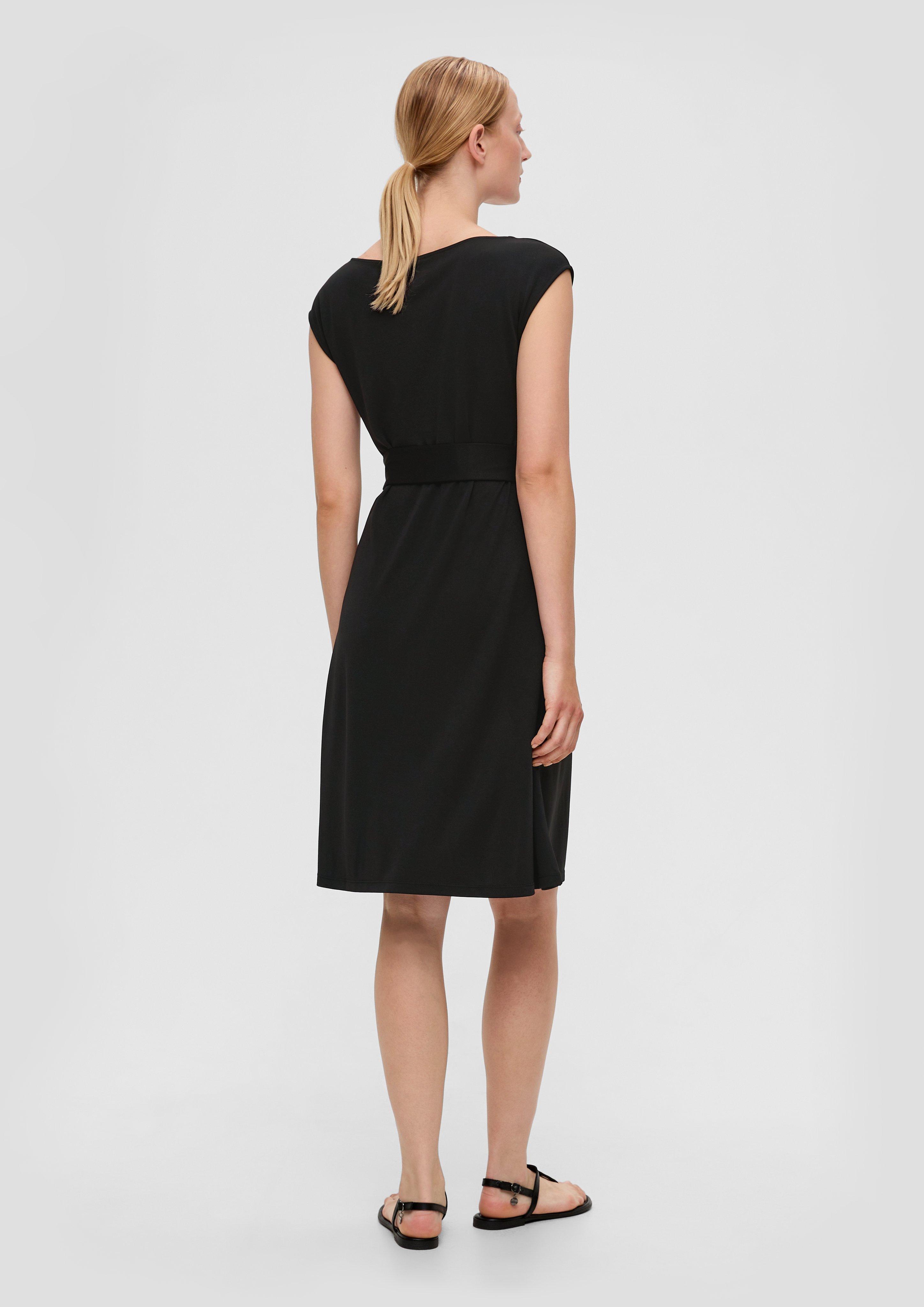 S.Oliver Sweat-Kleid Mit Glitzer-Stickerei - Leichtes Kleid Mit Rundhalsausschnitt