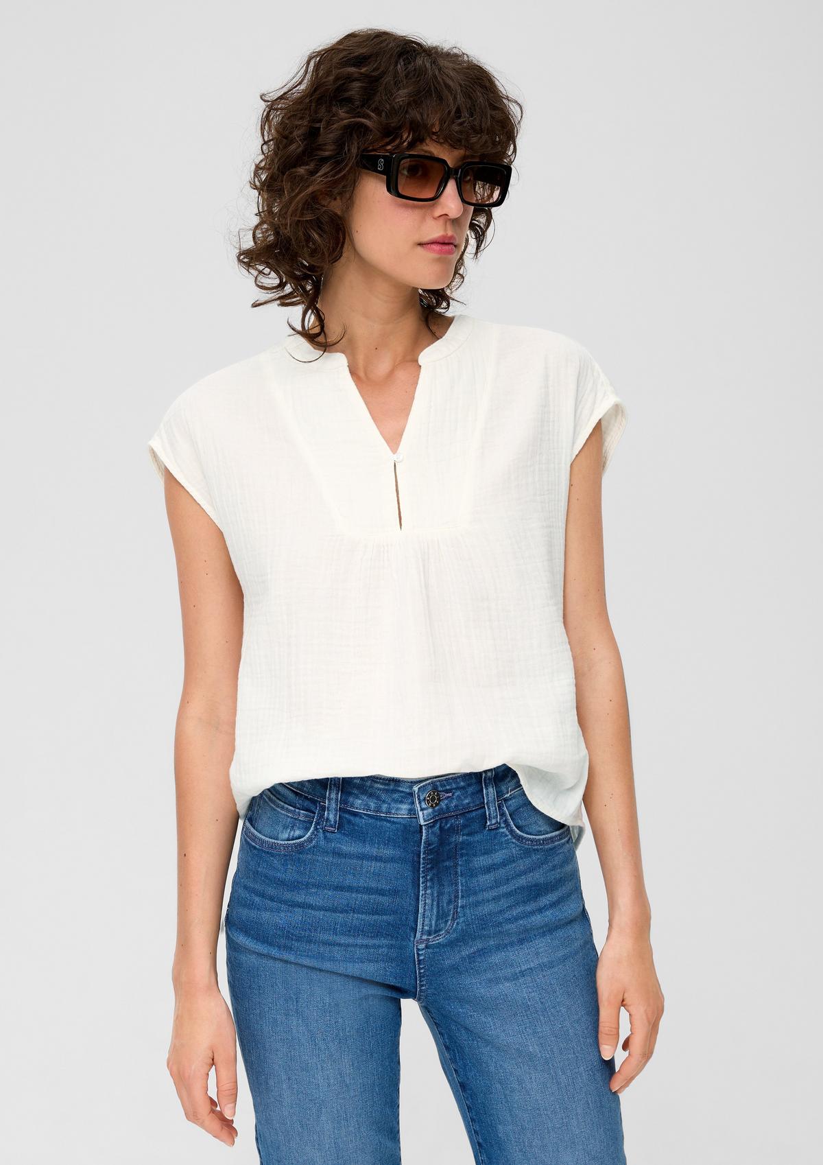 s.Oliver Blouse with a crinkle texture