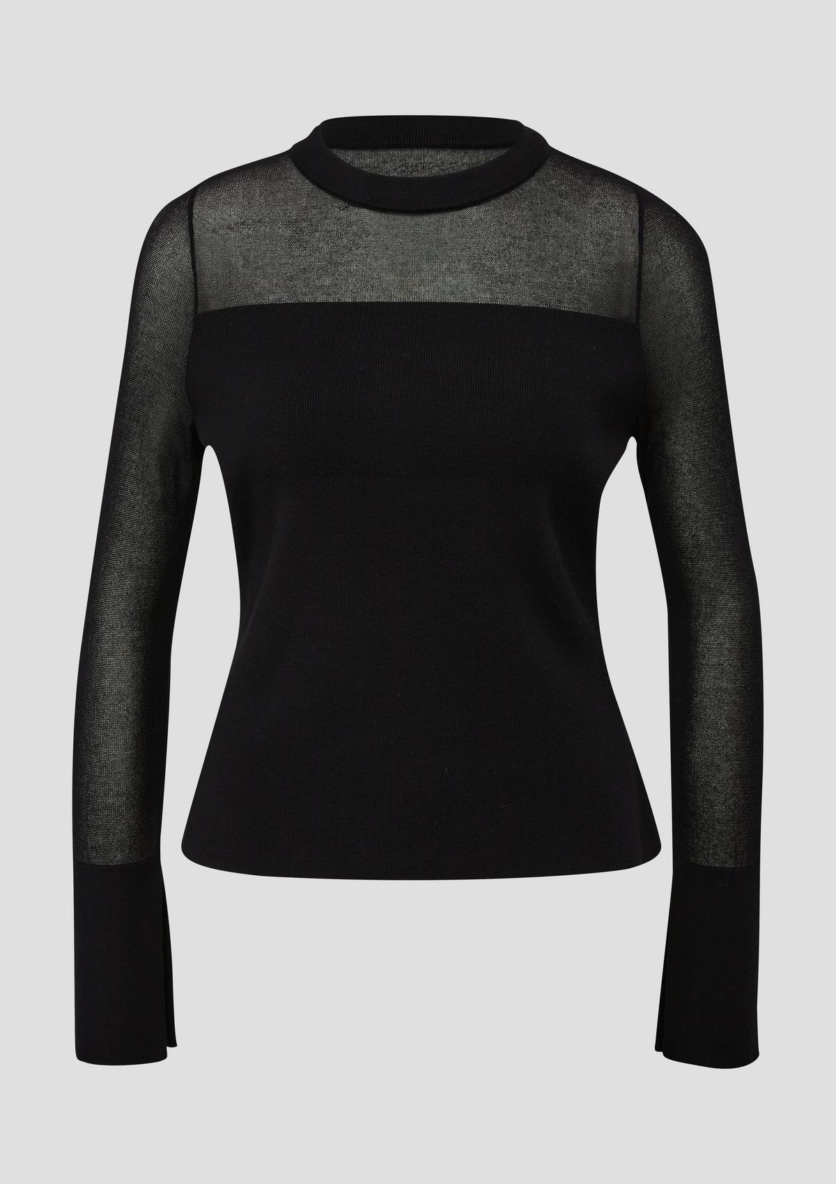 s.Oliver Knitted jumper in a semi-sheer fabric blend