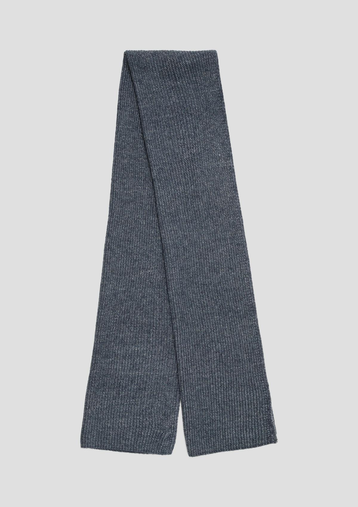 s.Oliver Rib knit scarf with wool