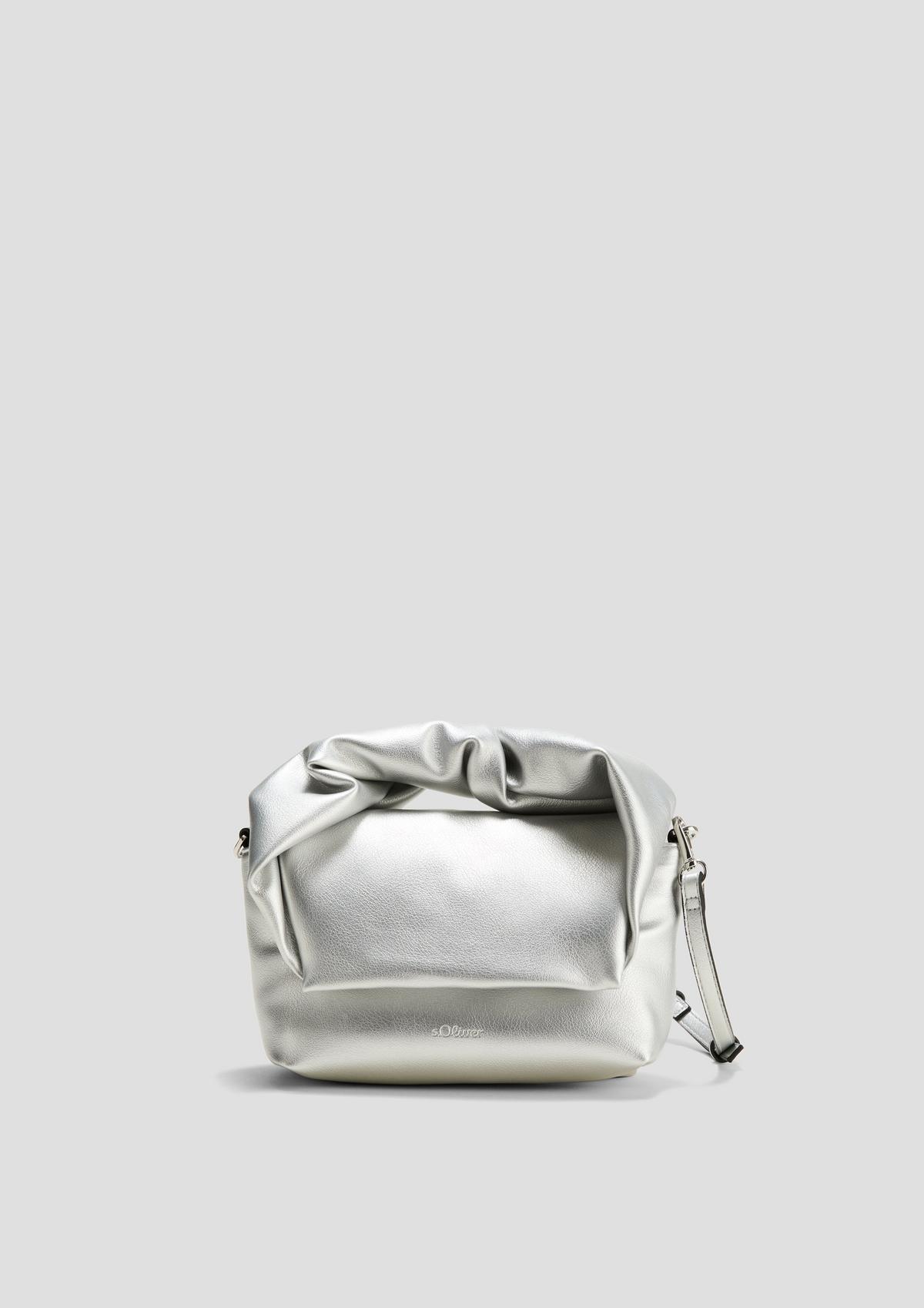 Bag with a knotted detail - silver