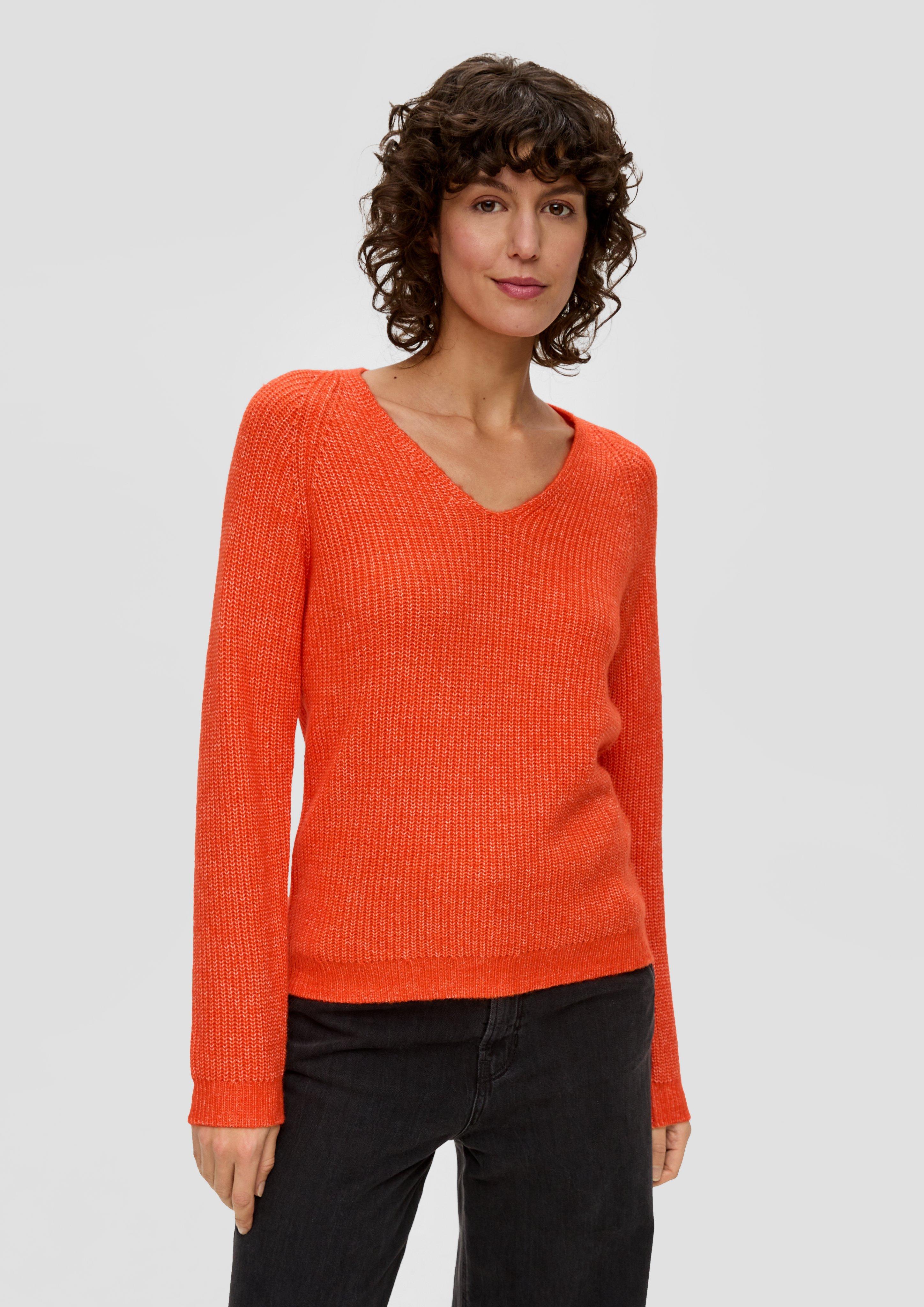 S.Oliver Strickpullover mit Rippstruktur