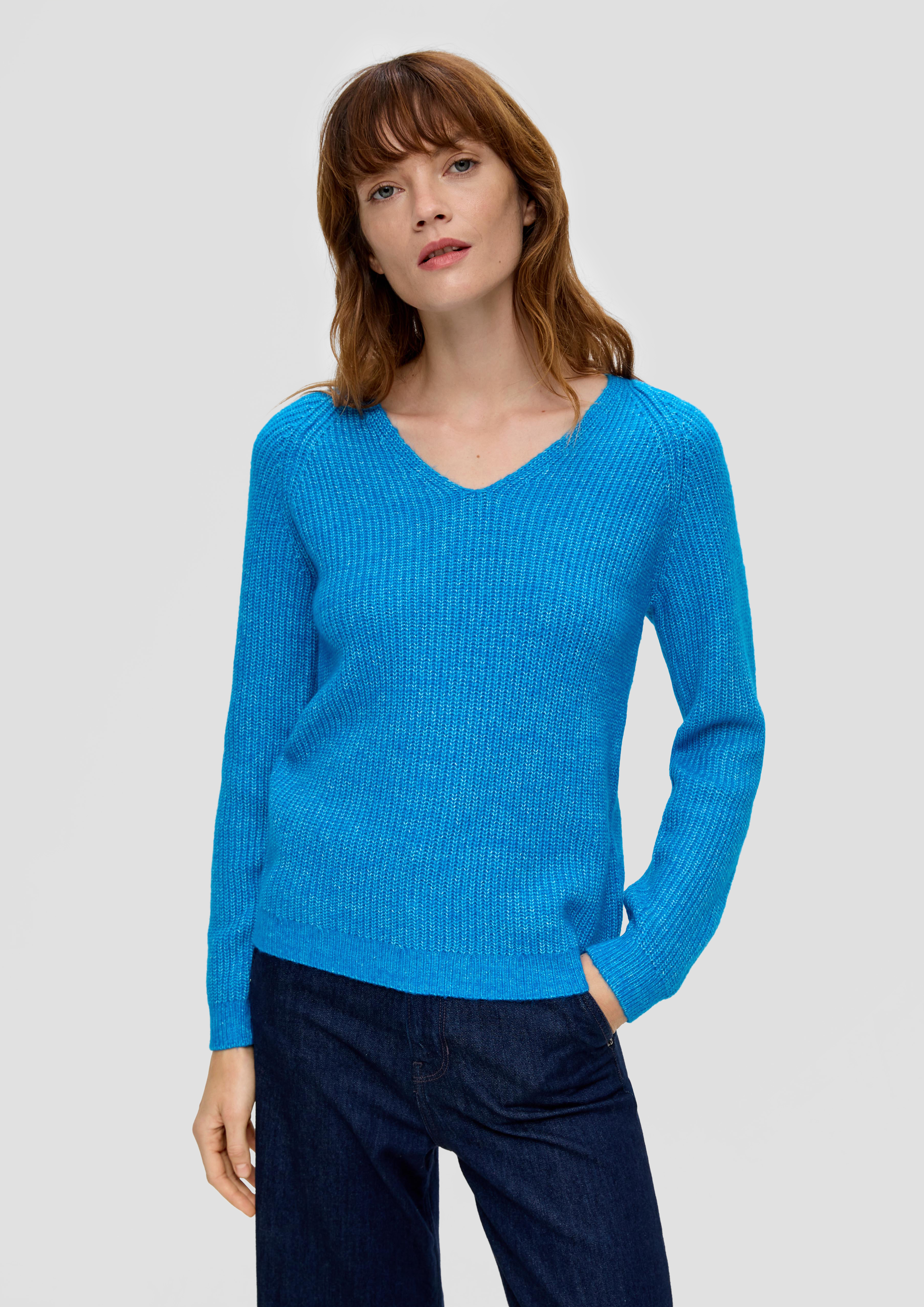 S.Oliver Strickpullover mit Rippstruktur