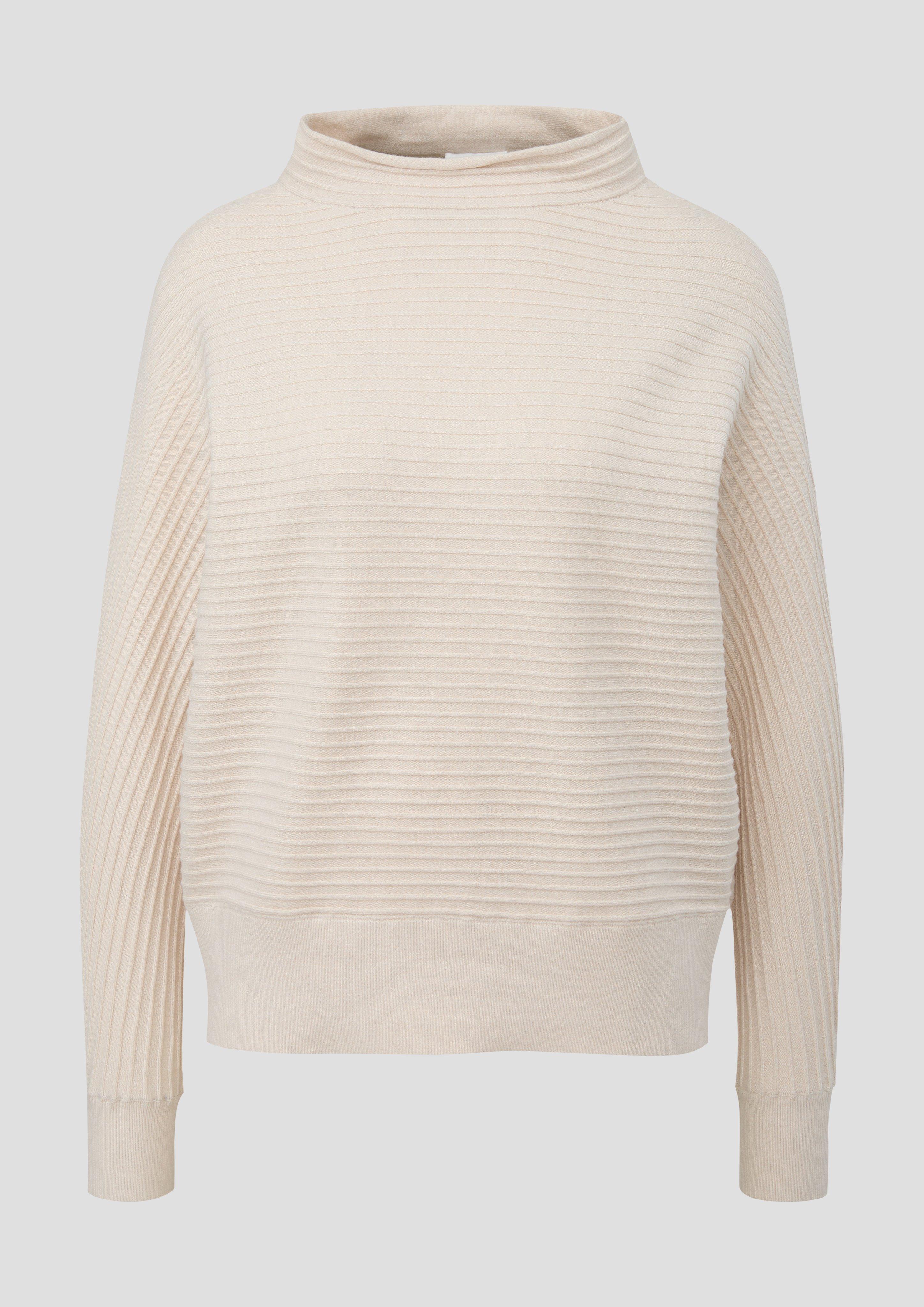 s.Oliver - Strickpullover mit Fledermausärmeln, Damen, Beige