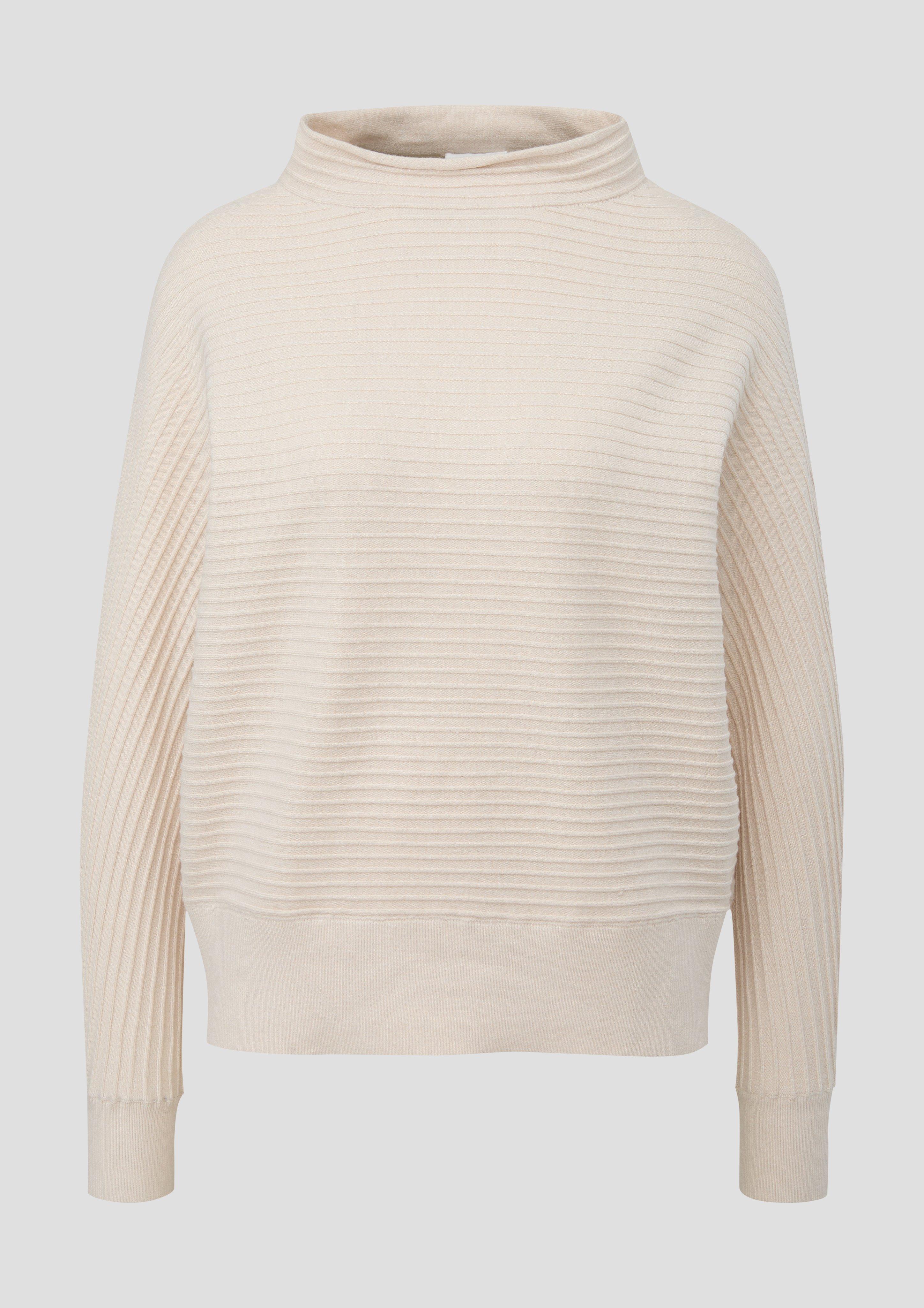 s.Oliver - Strickpullover mit Fledermausärmeln, Damen, Beige