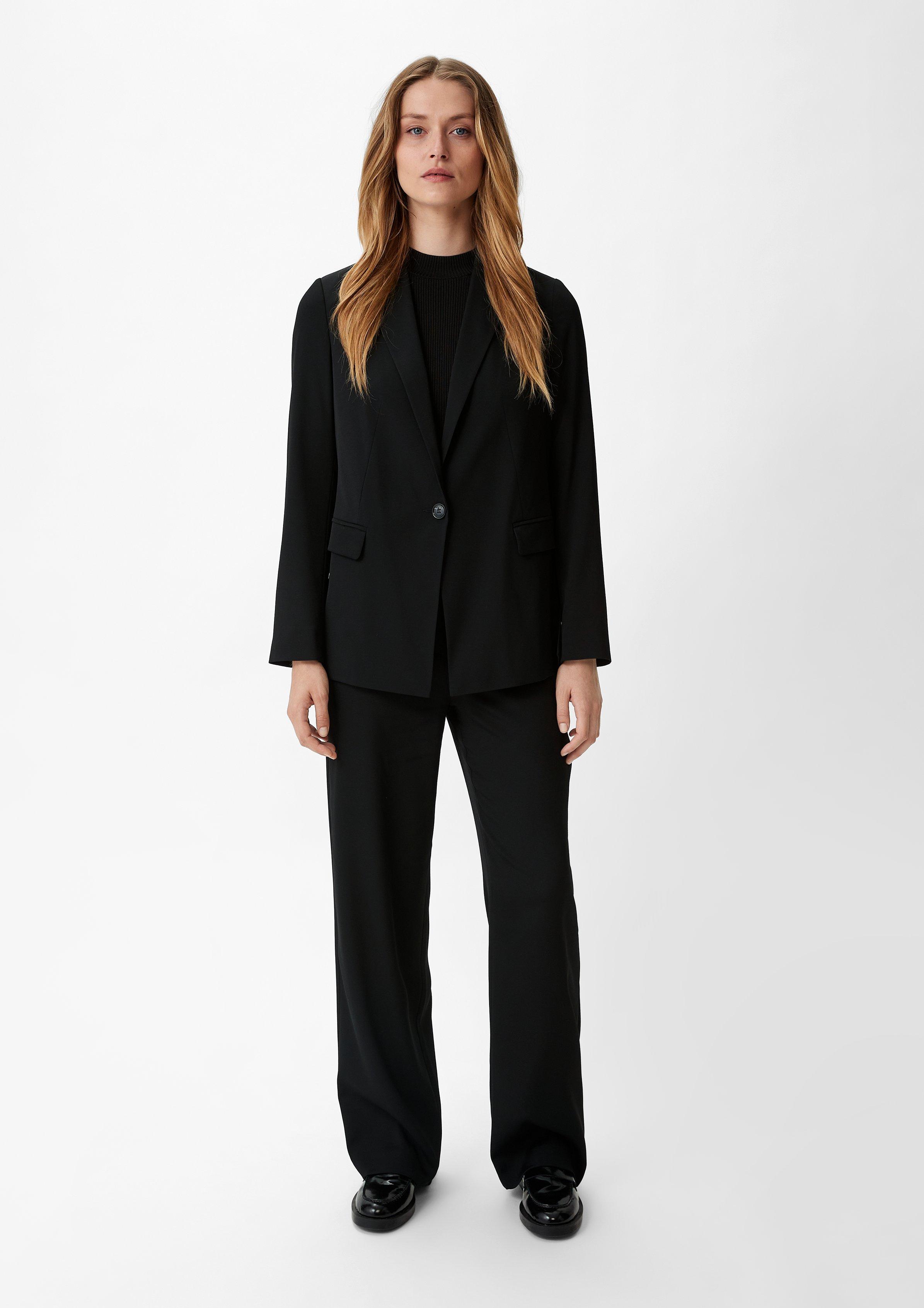 Travel blazer with side slits - Black | SCAYLE