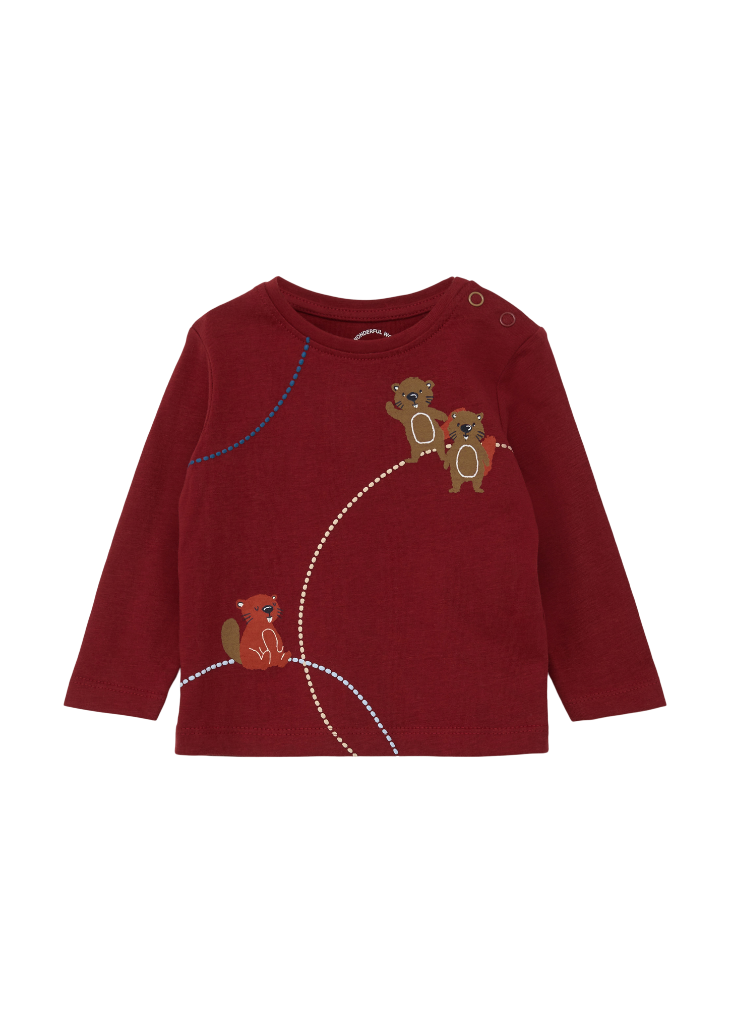 s.Oliver - Longsleeve mit Frontprint, Babys, rot