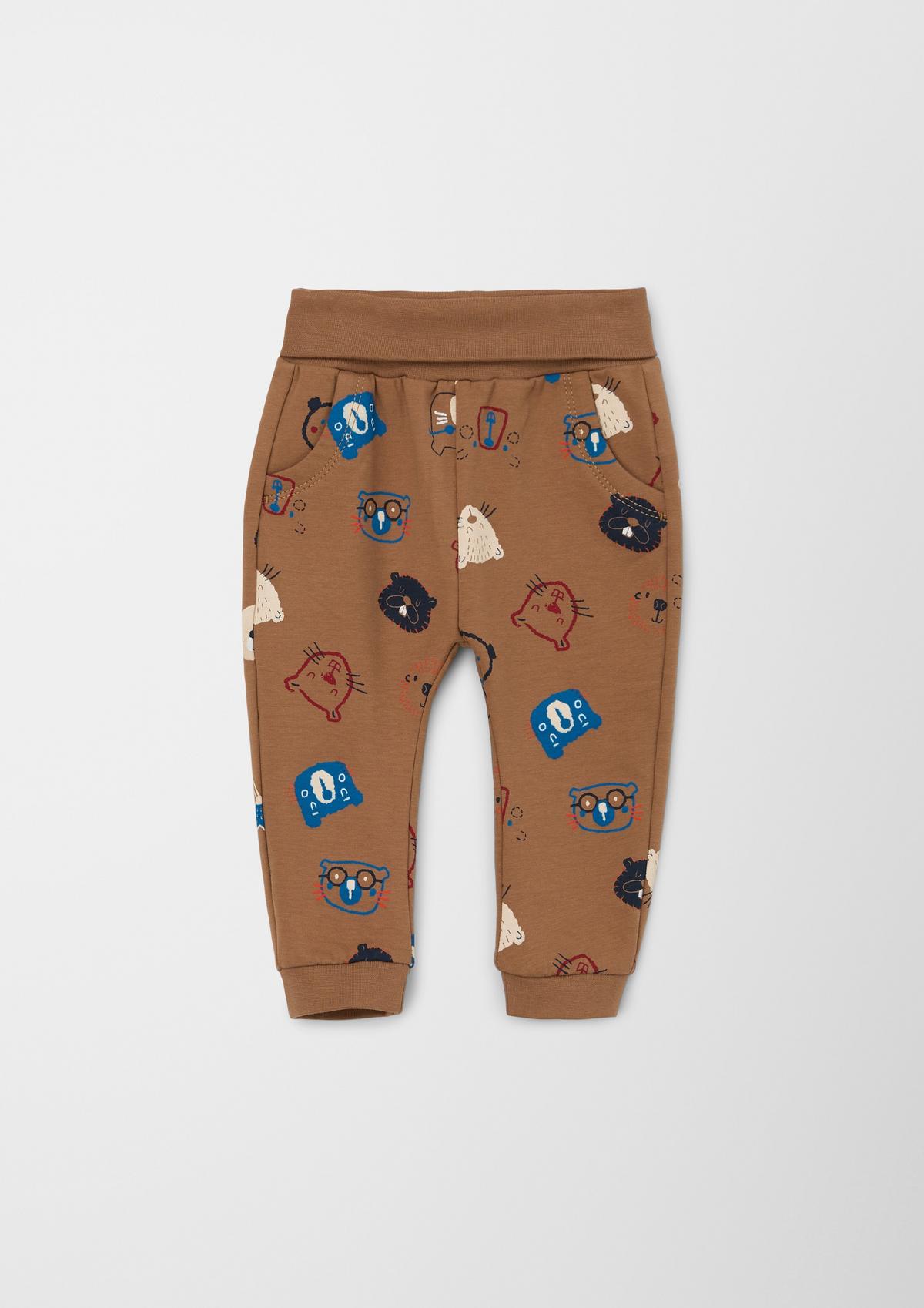 s.Oliver Regular fit: tracksuit bottoms with all-over print
