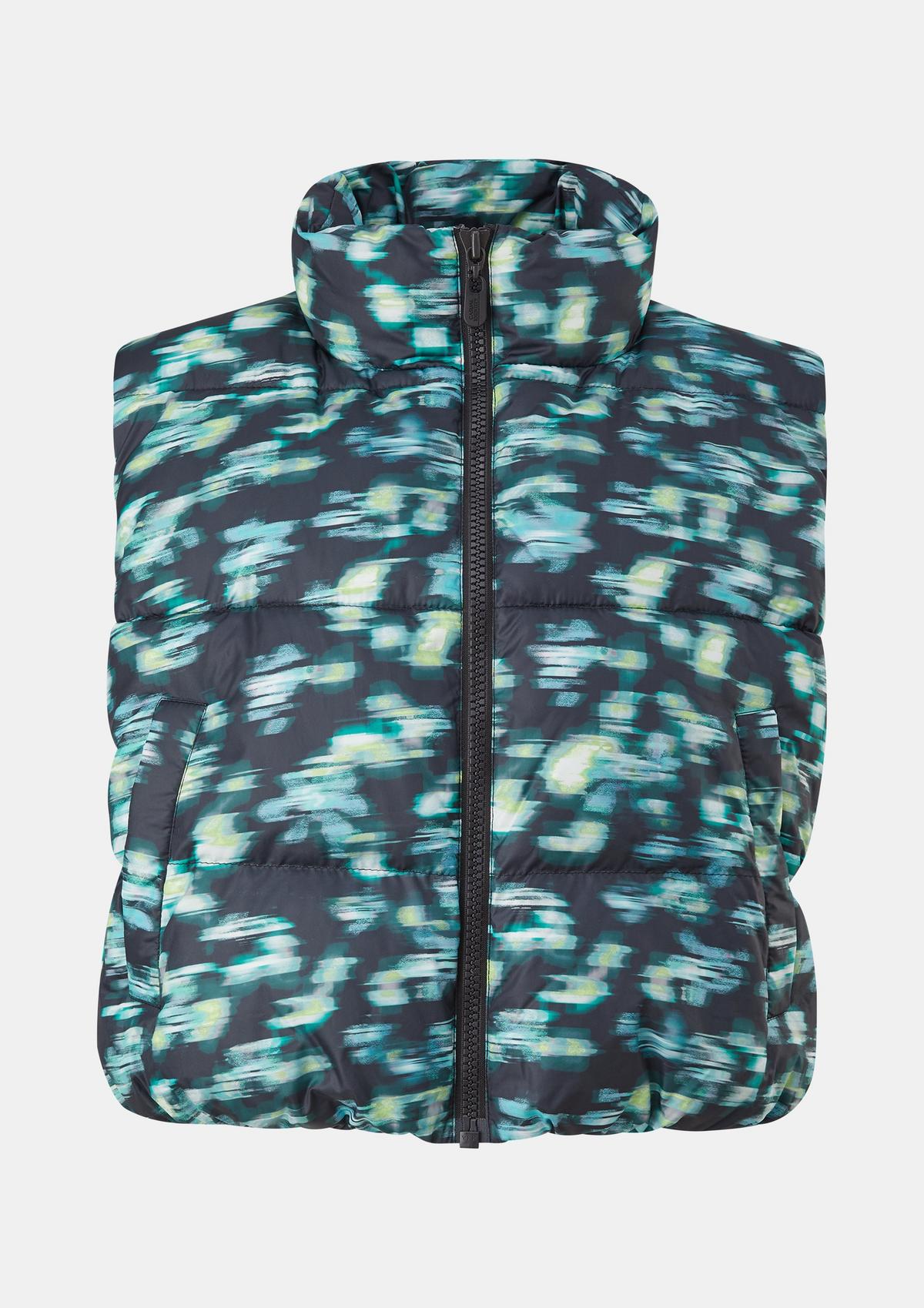 comma Quilted body warmer with an all-over pattern