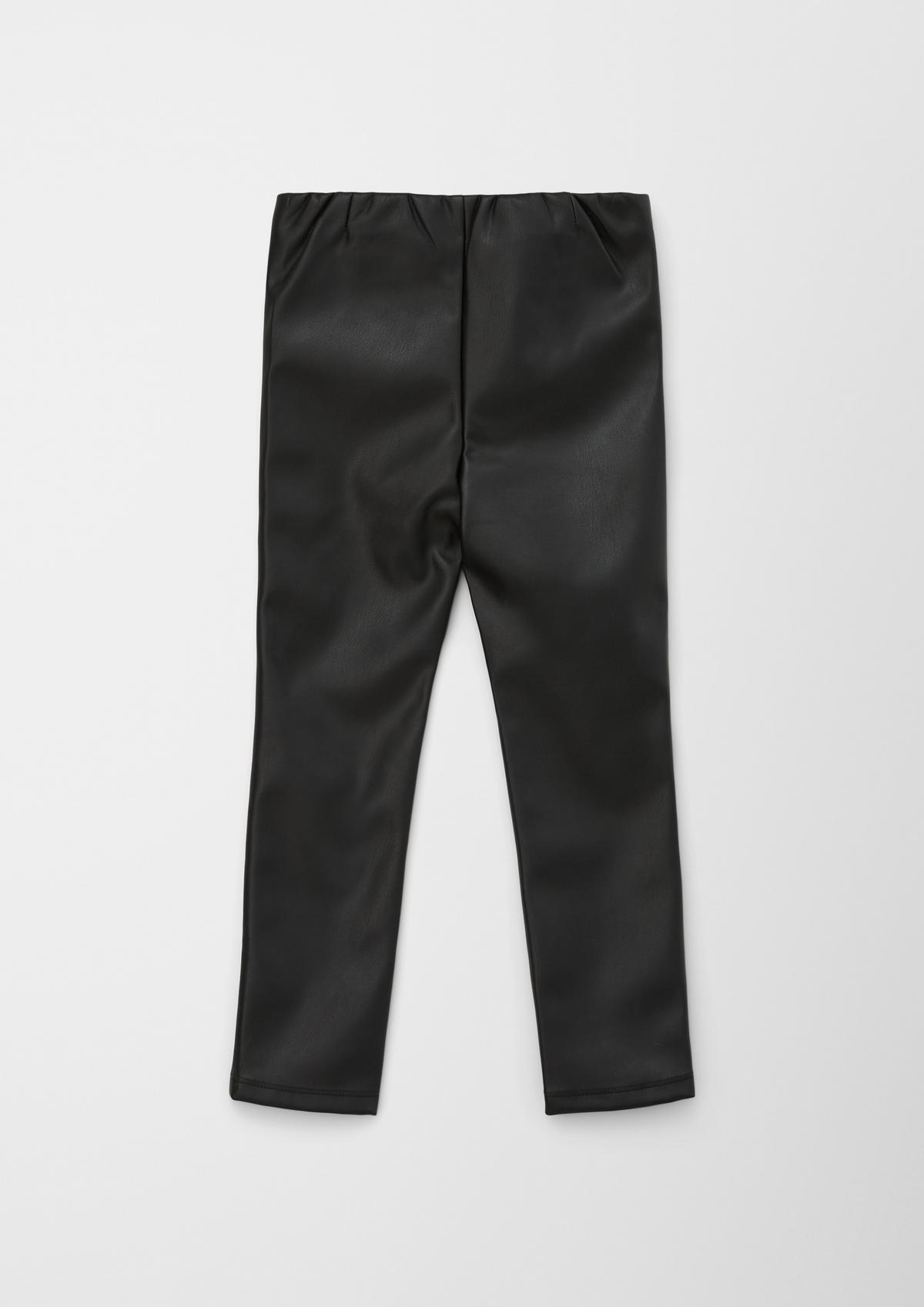 Faux leather leggings - black | s.Oliver