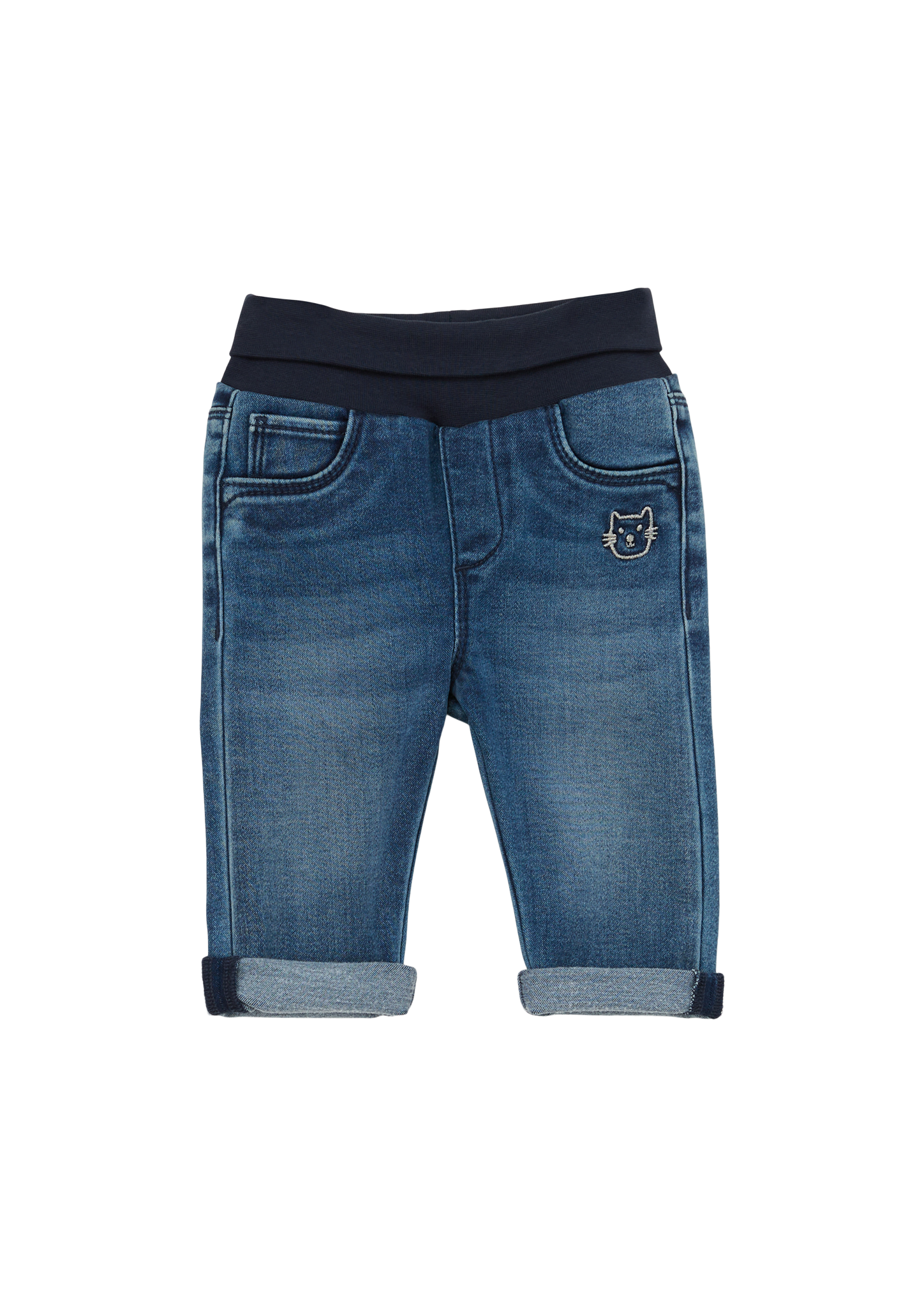 s.Oliver - Regular: Jeans im Used-Look, Babys, blau