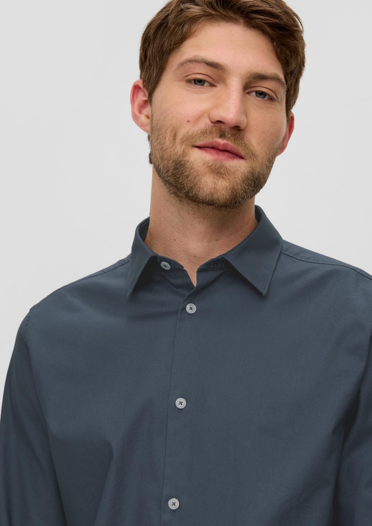 s.Oliver Slim: overhemd van een katoenmix