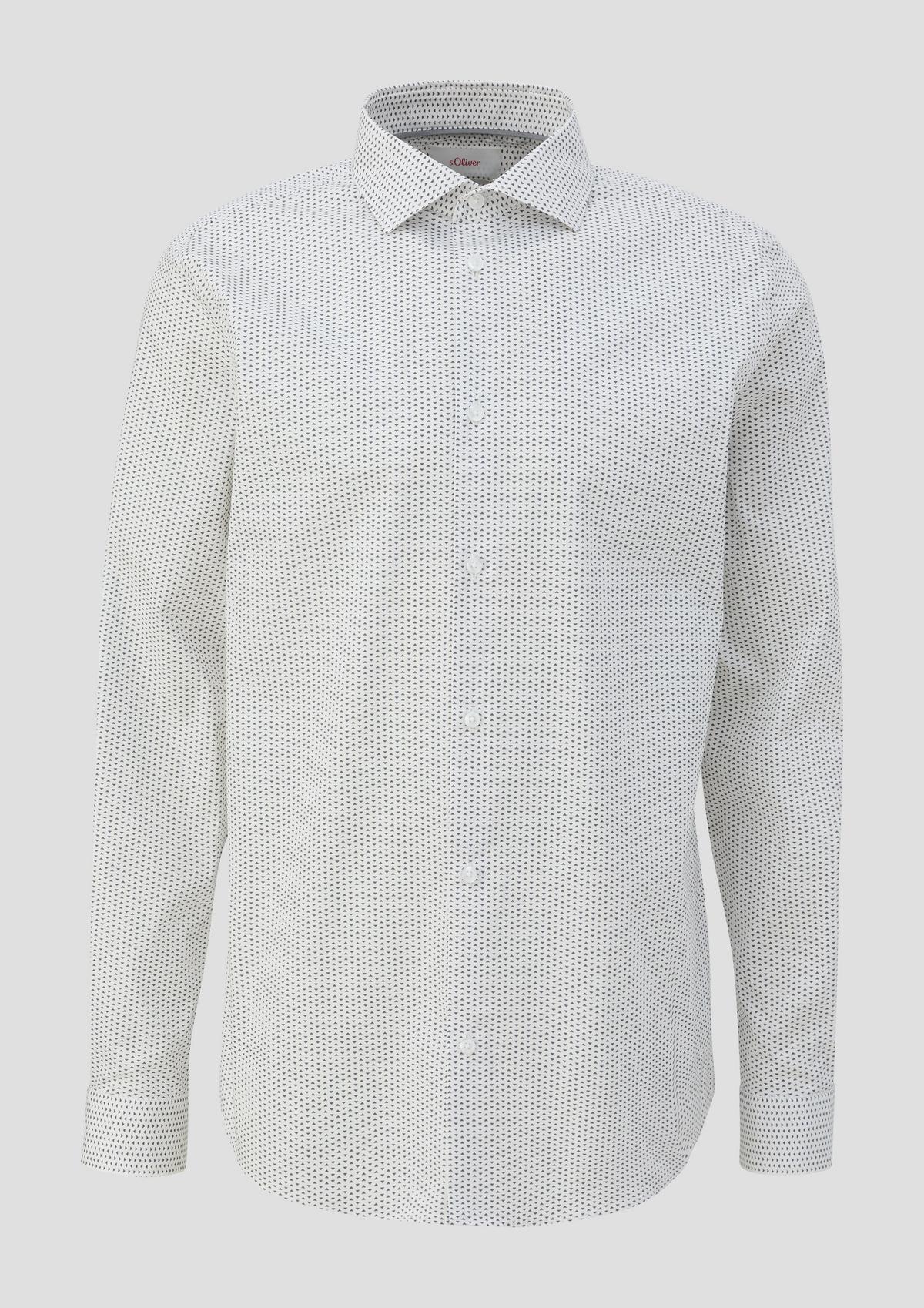 s.Oliver Slim: Hemd aus Baumwollmix