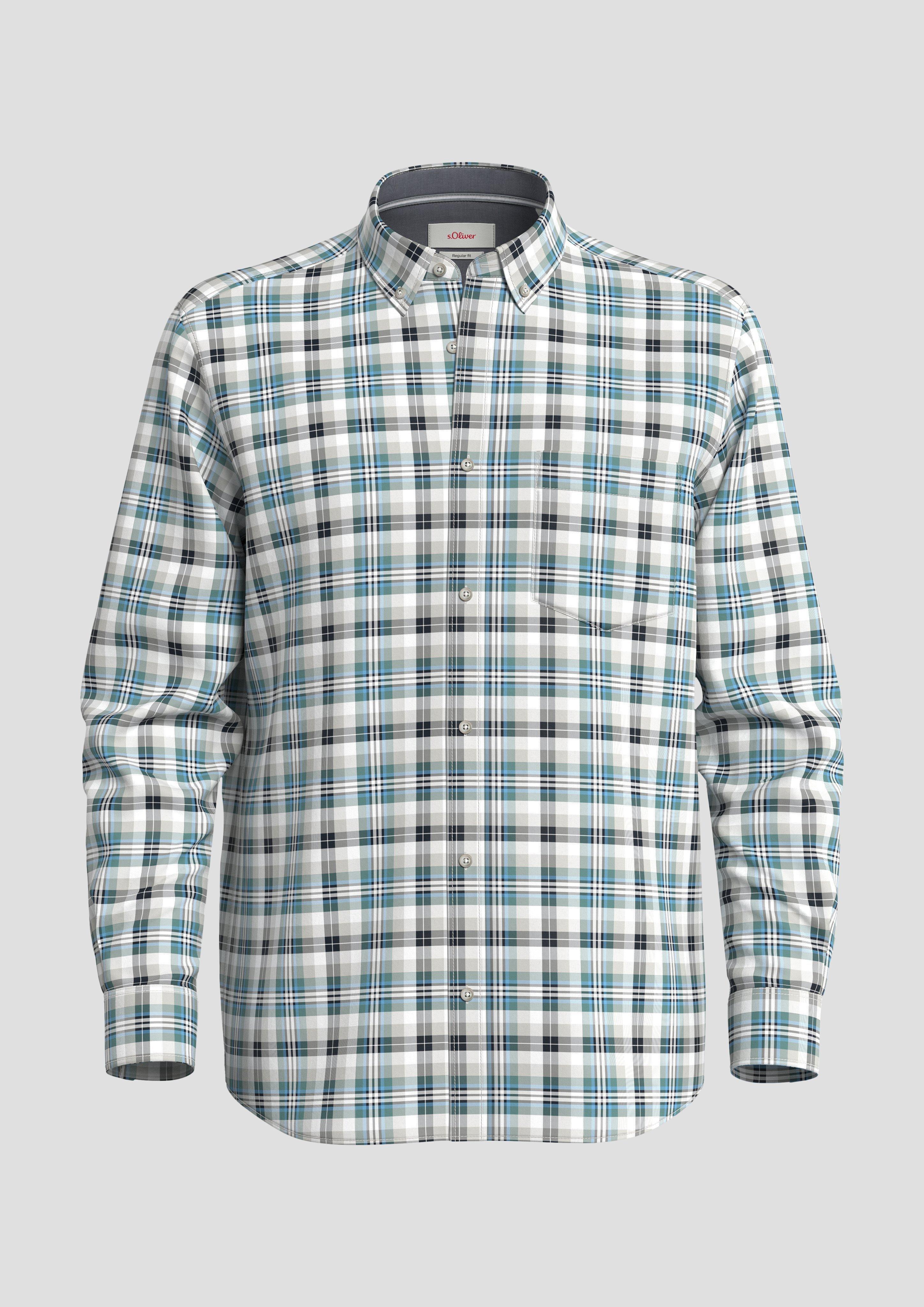 s.Oliver - Regular: Button Down-Hemd, Herren, weiß