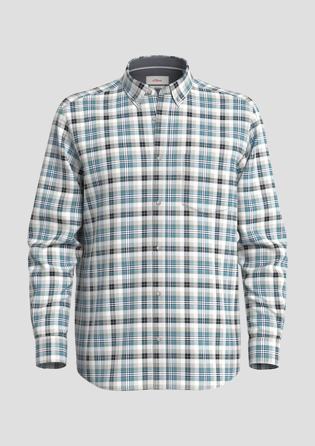 s.Oliver Regular : la chemise dotée d'un col à pointes boutonnées
