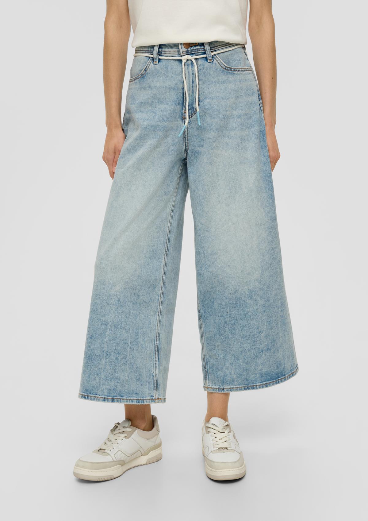 s.Oliver Regular: jeans hlače s pasom iz blaga