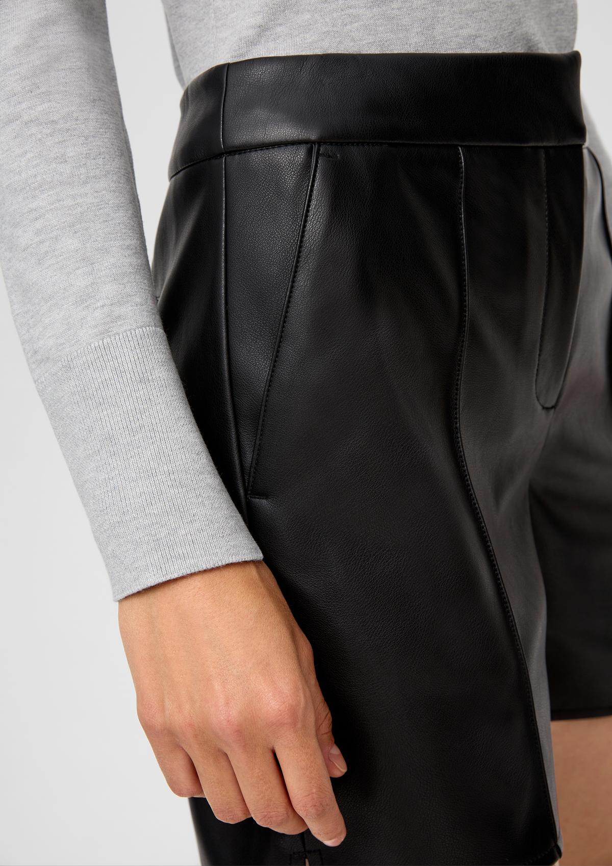 s.Oliver Faux leather shorts