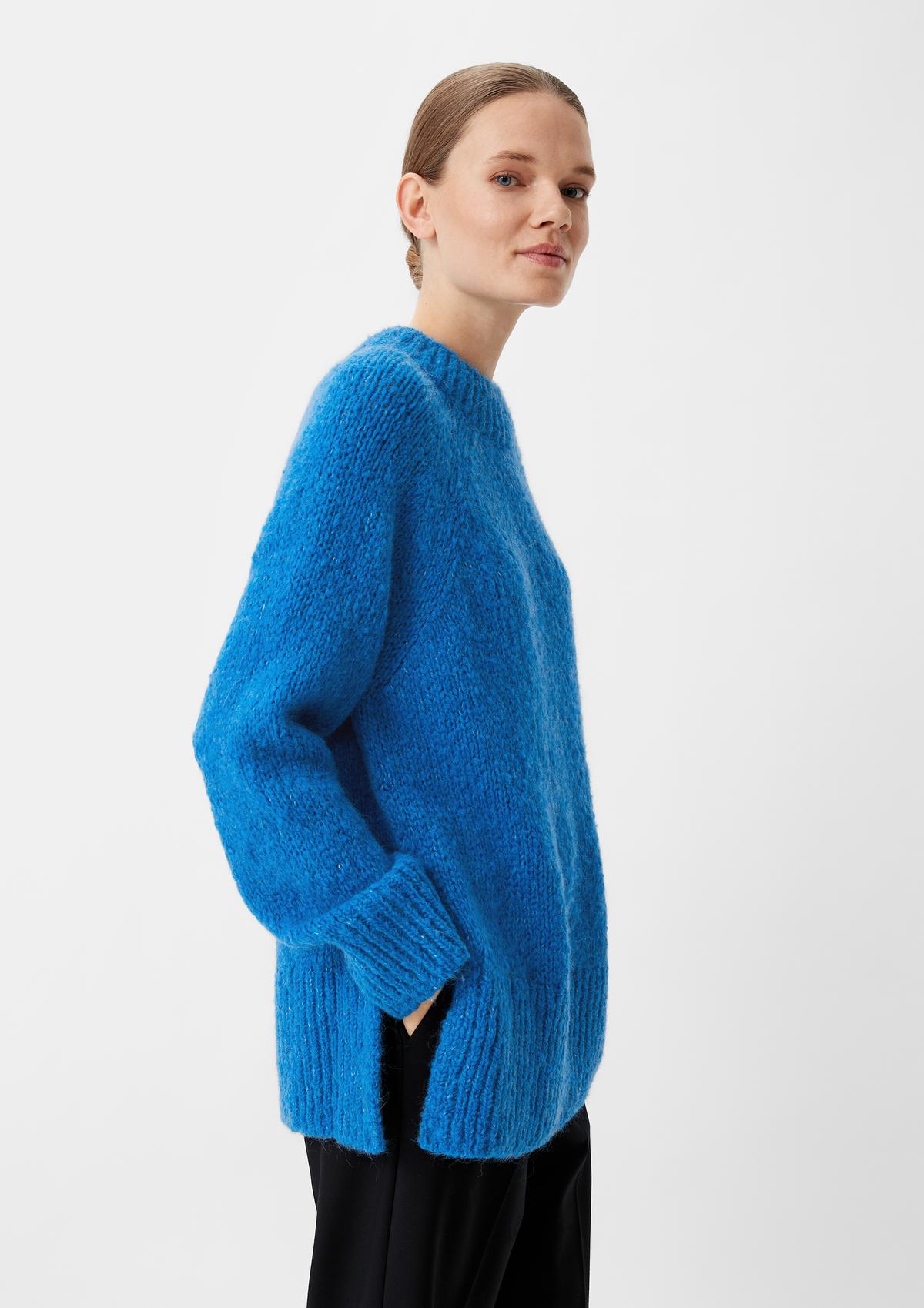 Knitted jumper in an alpaca blend - royal blue | Comma