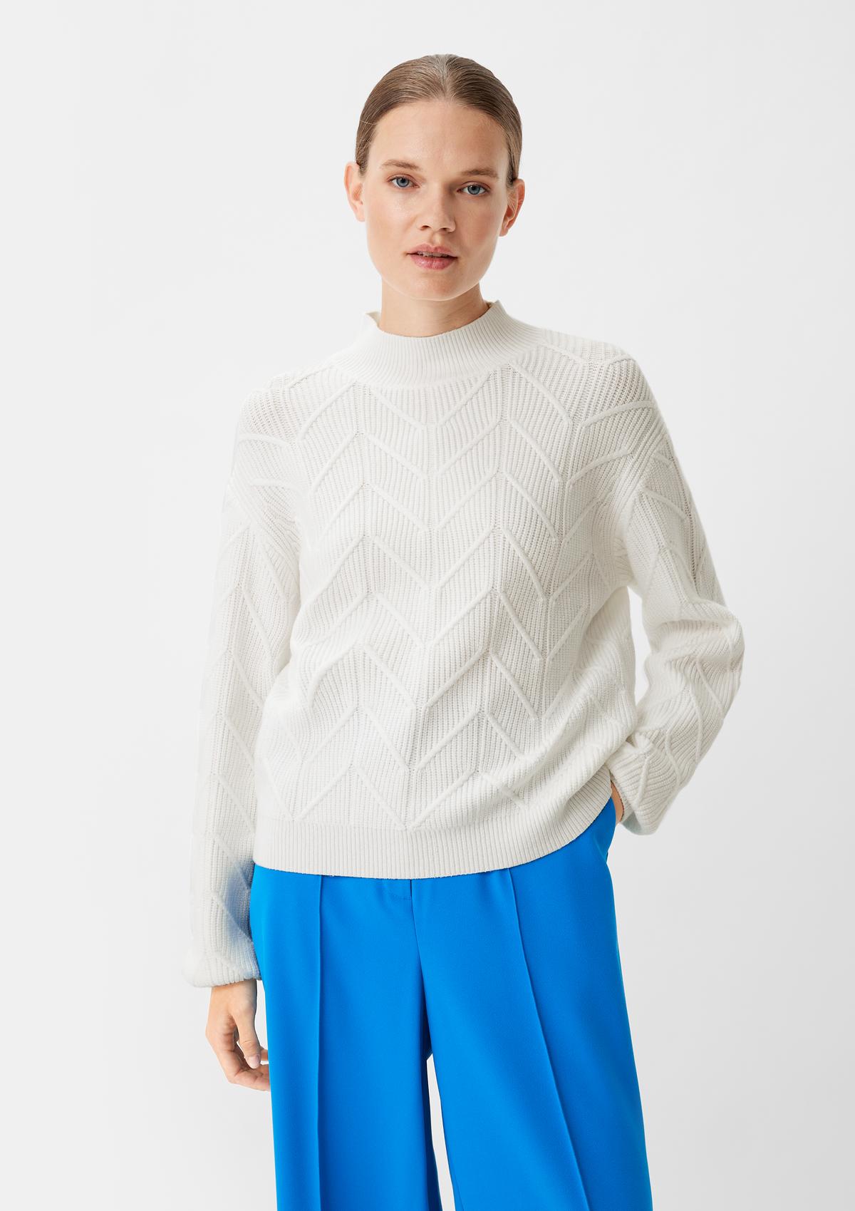 comma Softer Pullover mit Strickmuster