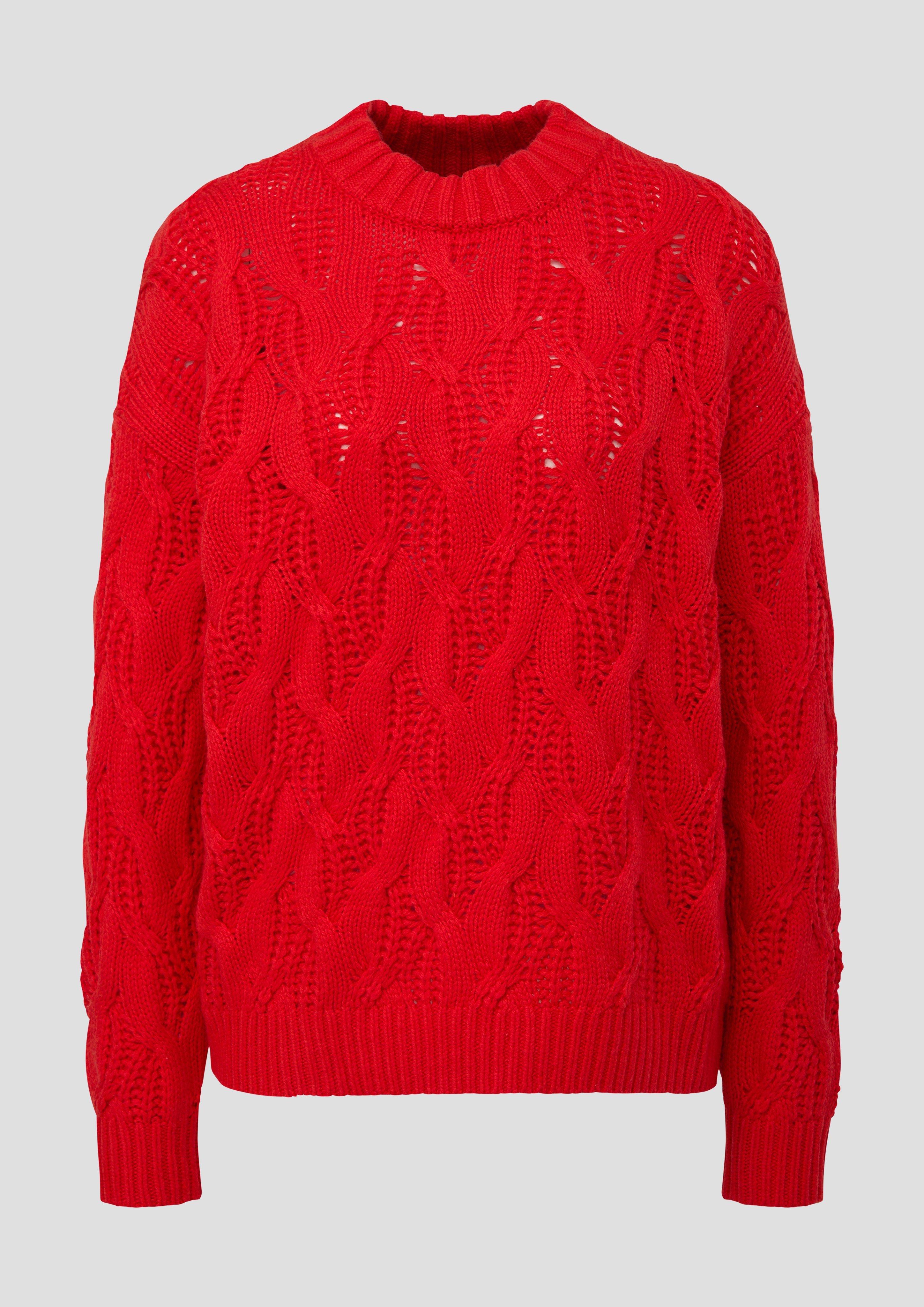 s.Oliver - Strickpullover aus Viskosemix, Damen, rot