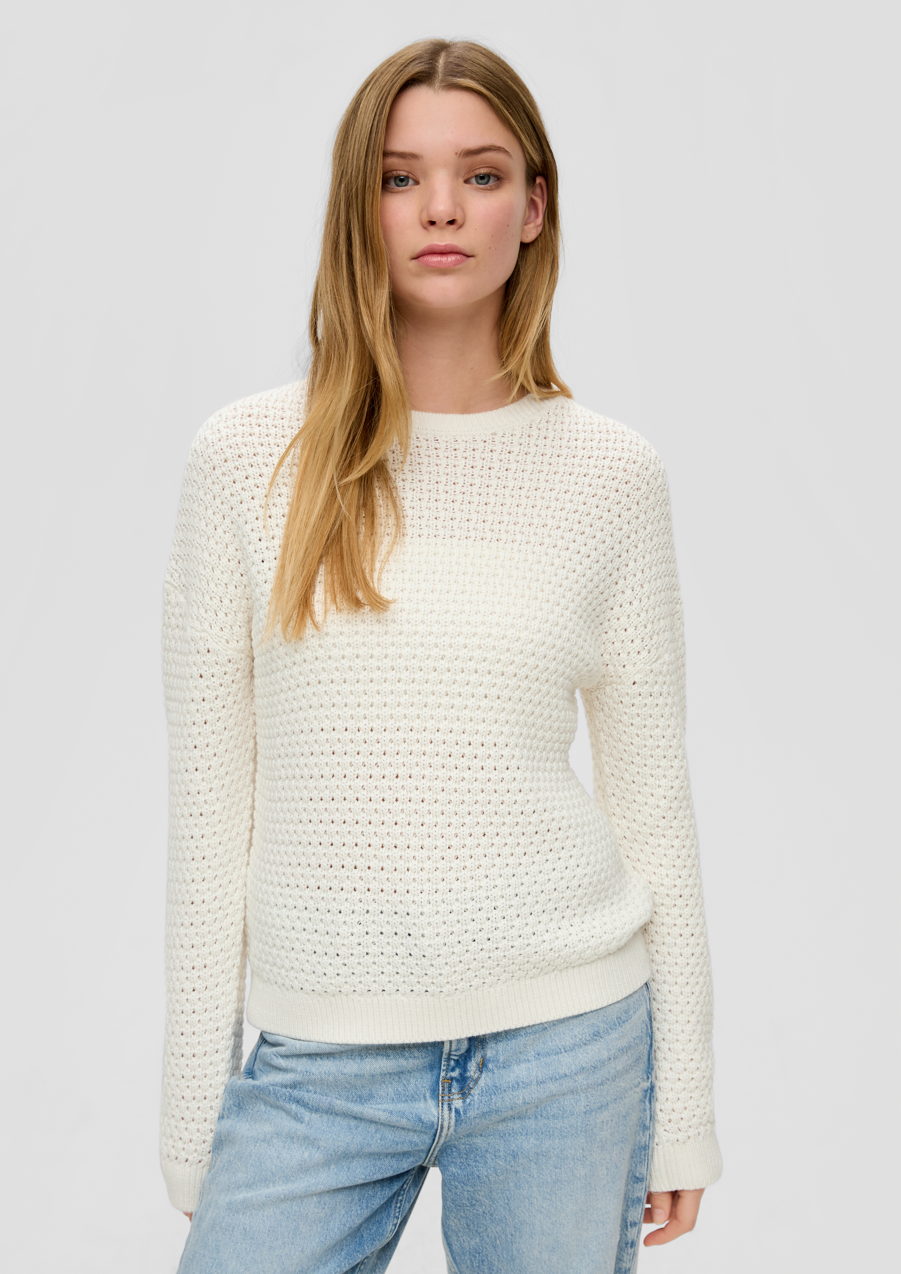 S.Oliver Maglione Donna - Scollo Sottomarino E Maniche 3/4 - Mix Melange