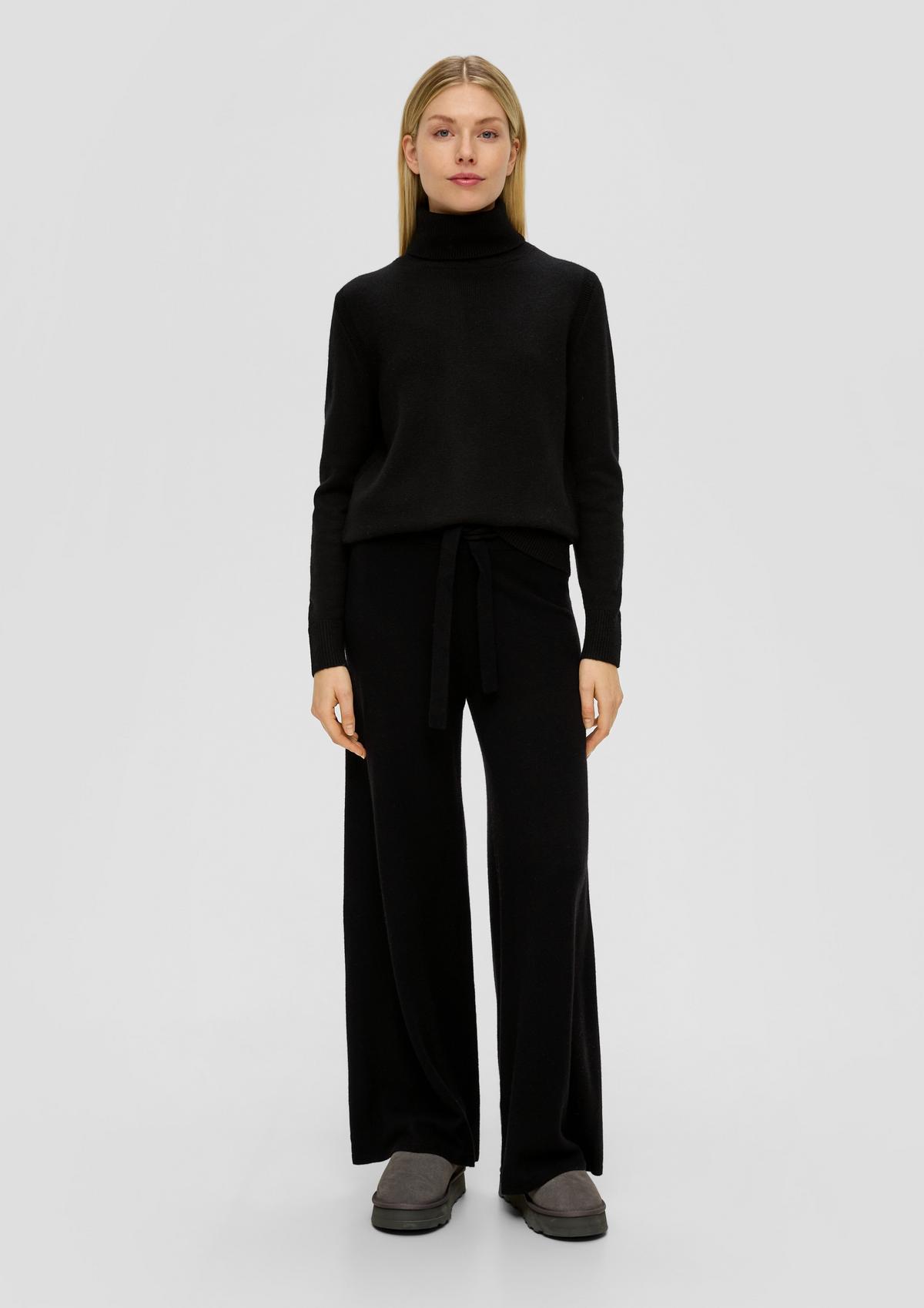 s.Oliver Merino cashmere blend wide-leg trousers