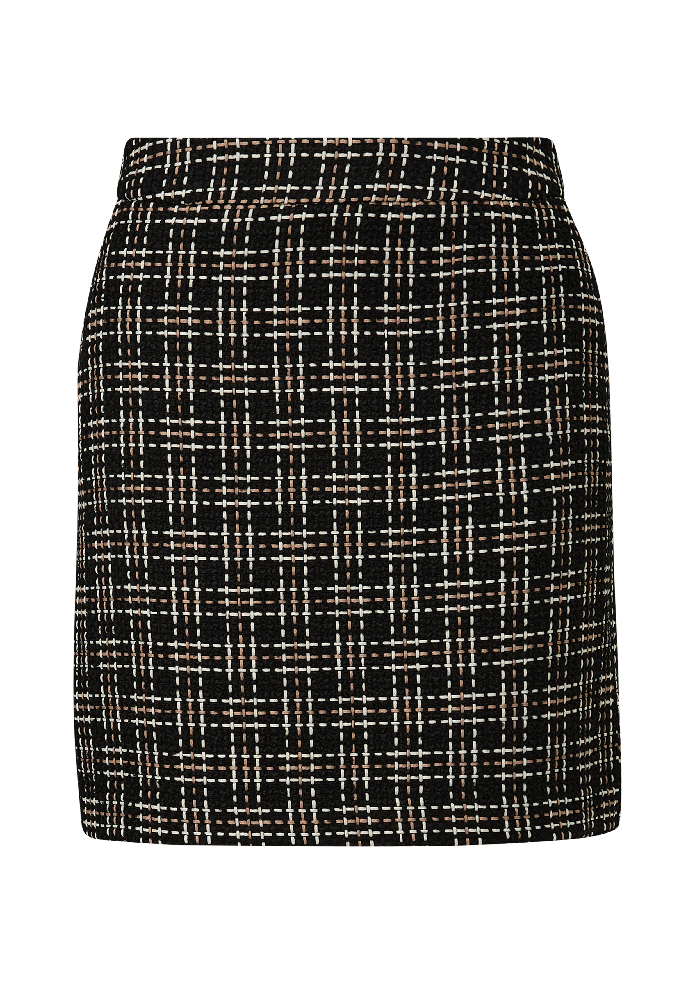 Multi-coloured tweed skirt - Black | SCAYLE