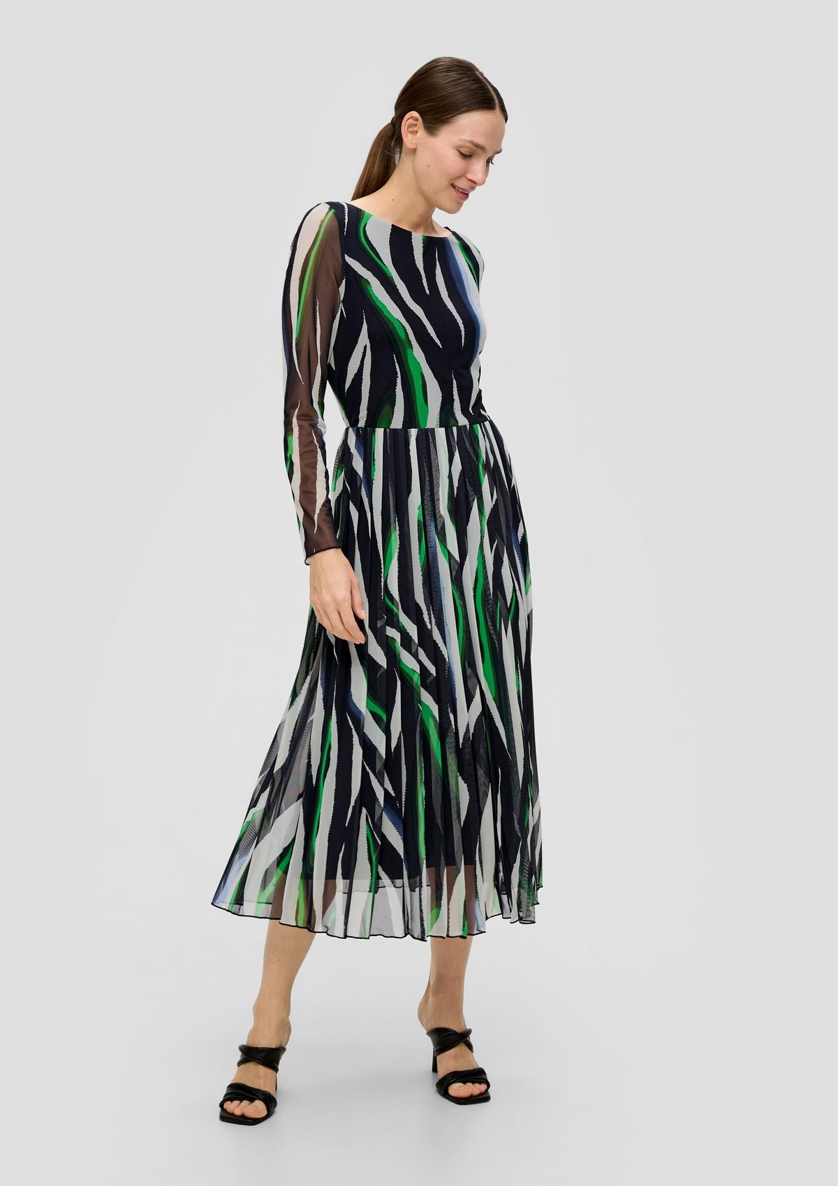 s.Oliver Mesh dress with pleats