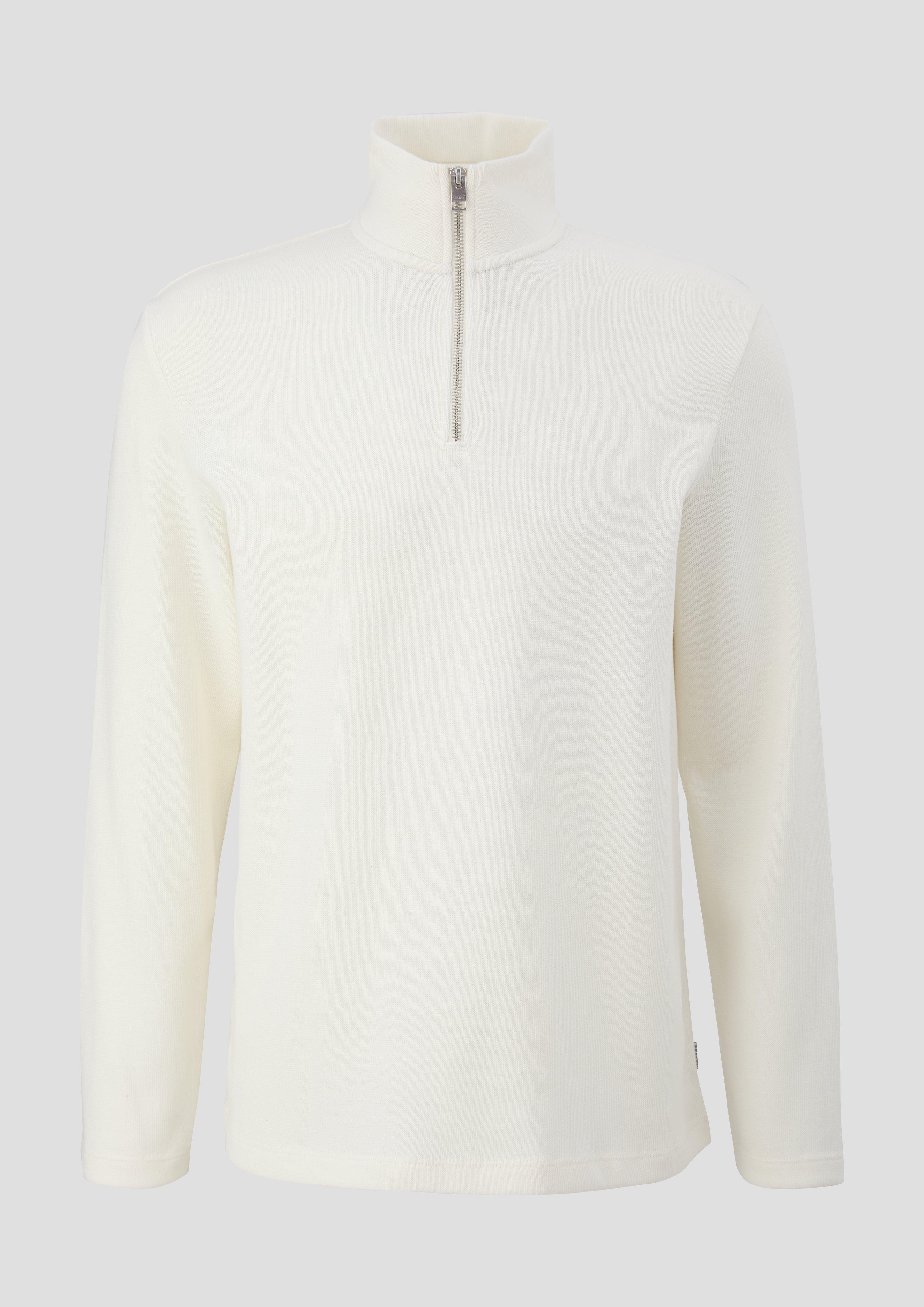 s.Oliver - Longsleeve aus Baumwollmix, Herren, creme