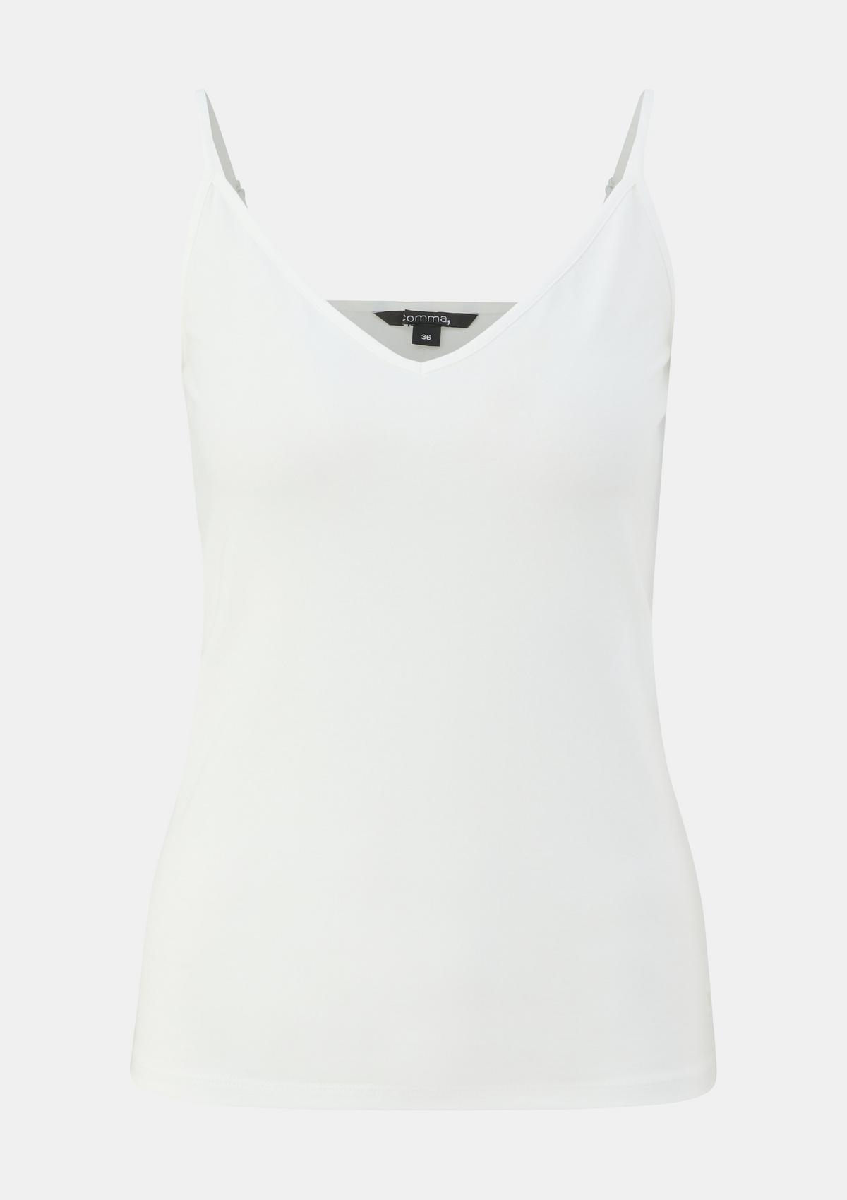 V-neck top - white | Comma