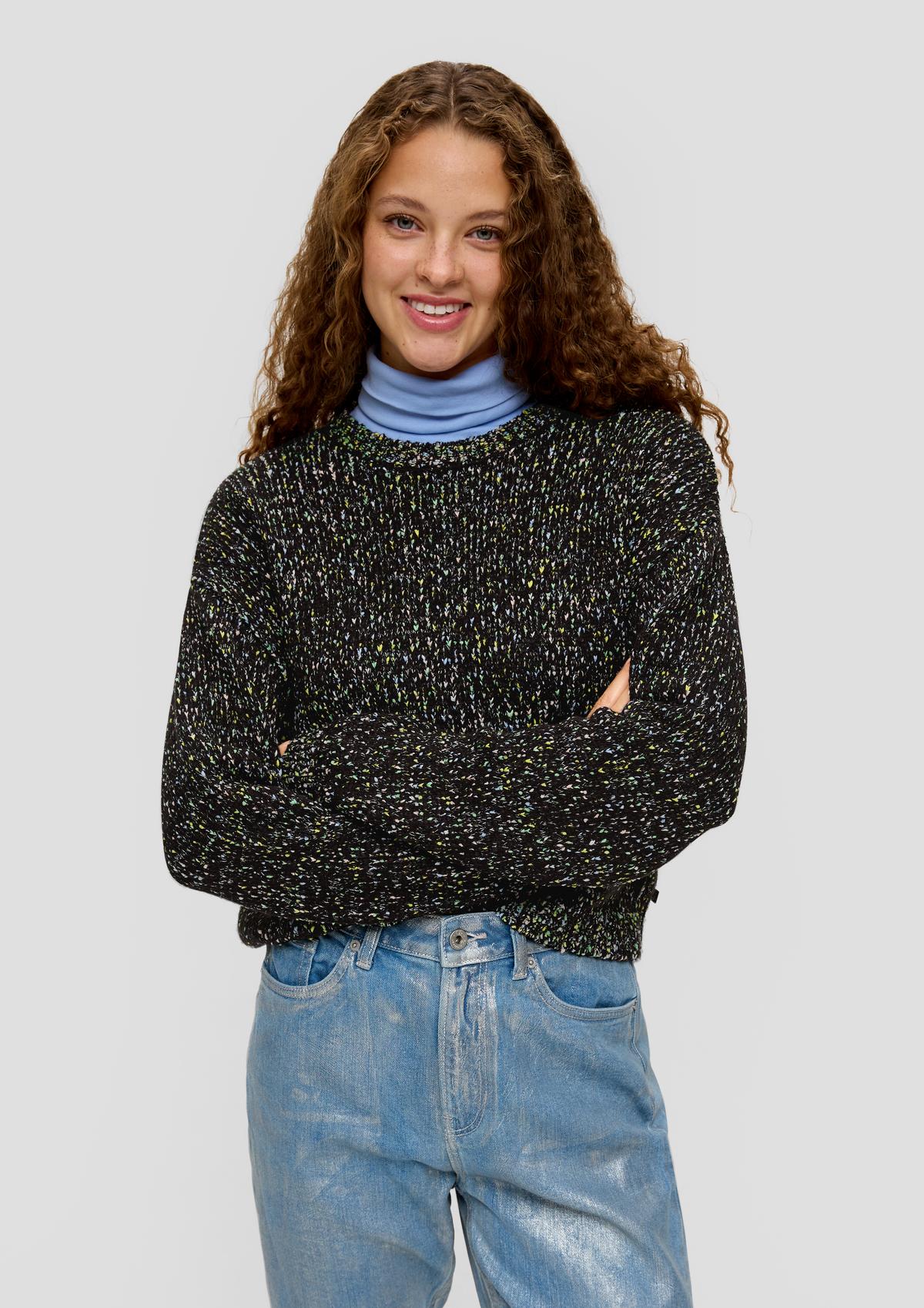s.Oliver Multi-coloured knitted jumper with glitter yarn