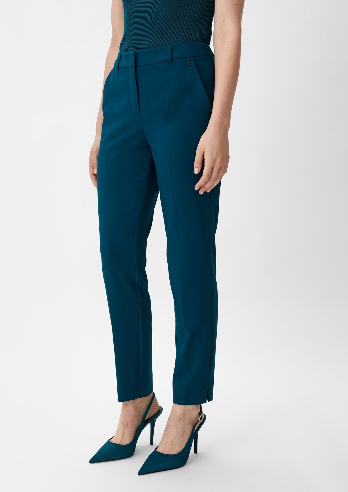 comma Slim fit: twill trousers in a viscose blend