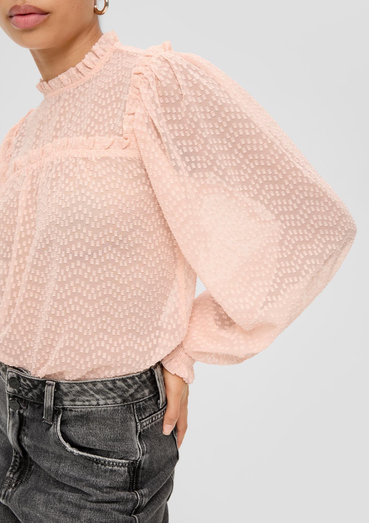 s.Oliver Chiffon blouse with a dobby texture