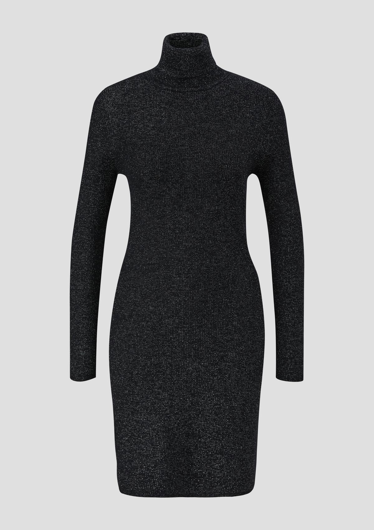 s.Oliver Ribbed knit dress with glitter yarn