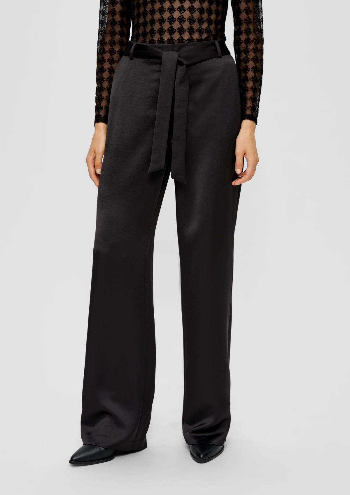 s.Oliver Regular fit: Flowing satin trousers